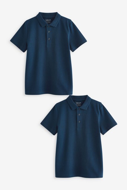 Next Poloshirt Schul-Poloshirts aus Baumwolle im 2er-Pack (2-tlg) günstig online kaufen