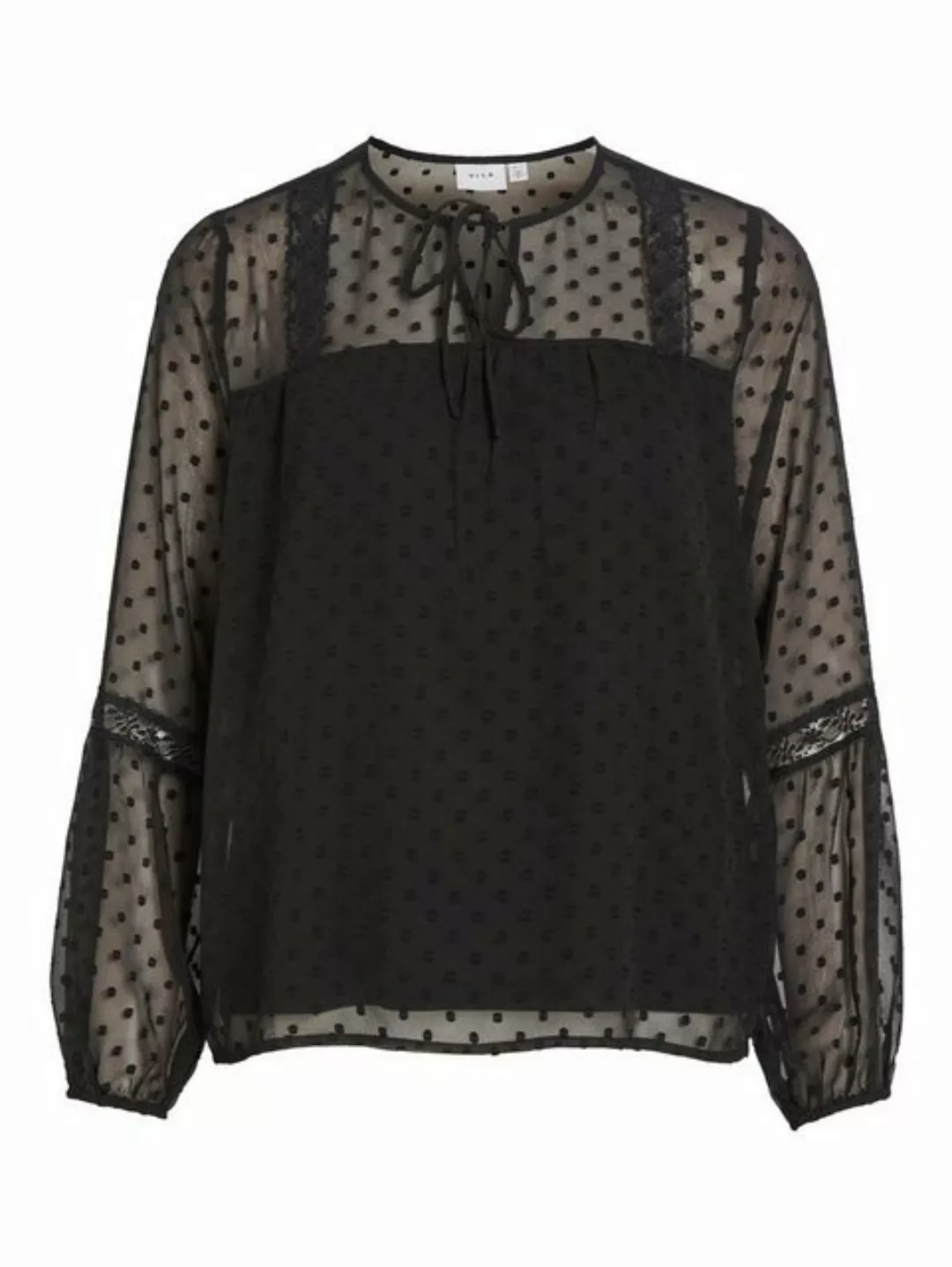 Vila Blusenshirt Lockere Mesh Bluse Shirt Langarm Oberteil VIELLETTE 6083 i günstig online kaufen