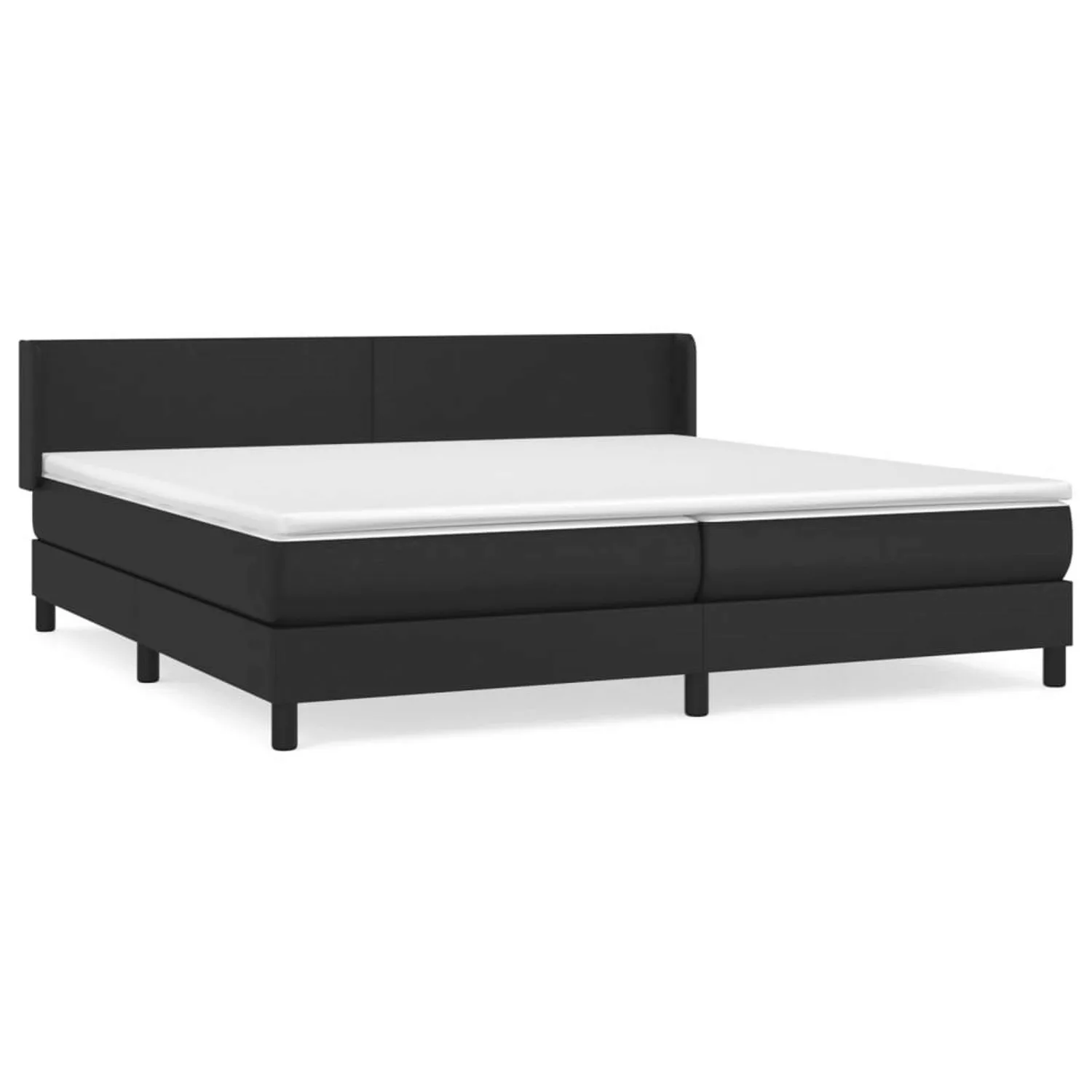 vidaXL Boxspringbett mit Matratze Schwarz 200x200 cm Kunstleder1389428 günstig online kaufen