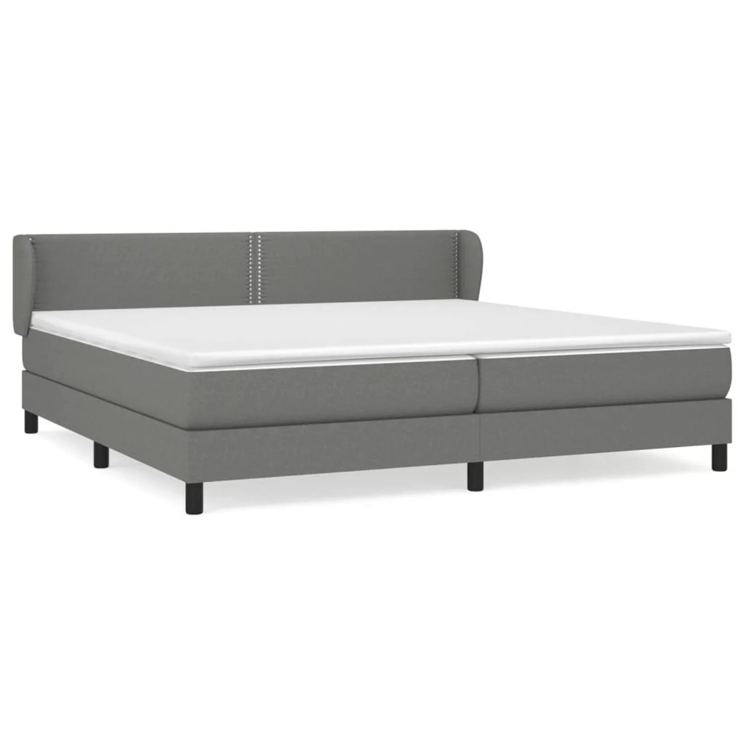 vidaXL Boxspringbett mit Matratze Dunkelgrau 200x200 cm Stoff1371831 günstig online kaufen