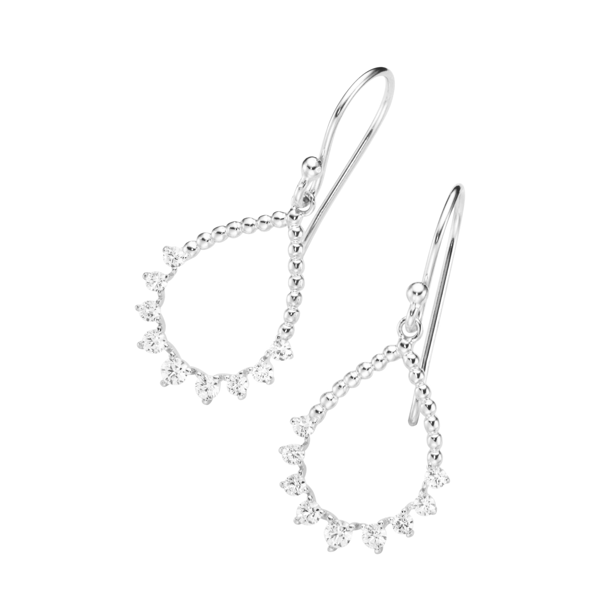 Smart Jewel Paar Ohrhaken "tropfenförmig, Zirkonia Steine, Silber 925" günstig online kaufen
