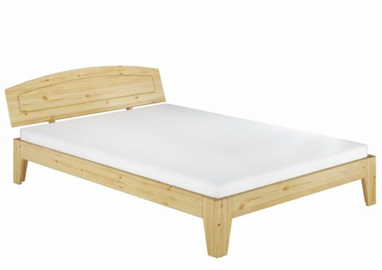 ERST-HOLZ Bett Doppelbett 140x200 Kiefer natur mit Rollrost u. Matratze, Ki günstig online kaufen