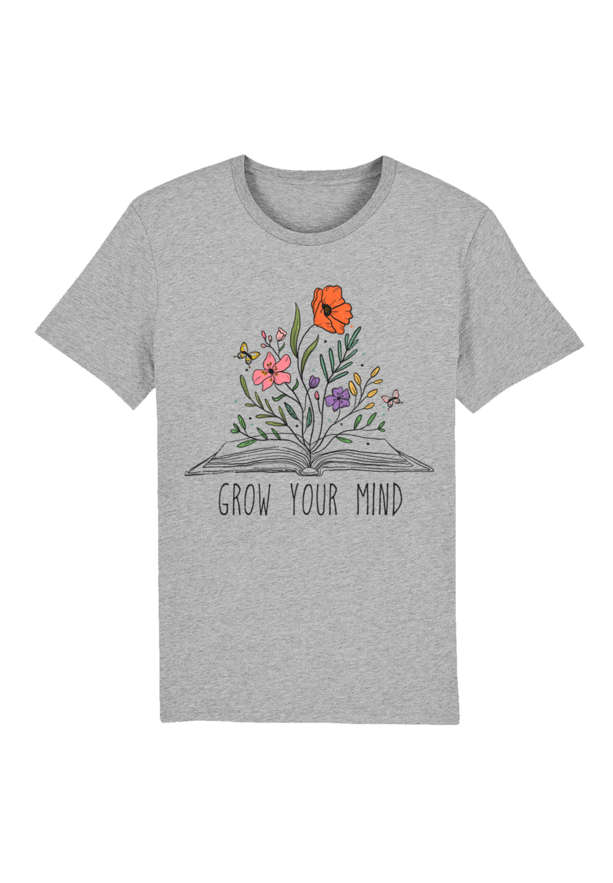 F4NT4STIC T-Shirt "Flower grow your mind book", Premium Qualität, Unisex Sc günstig online kaufen