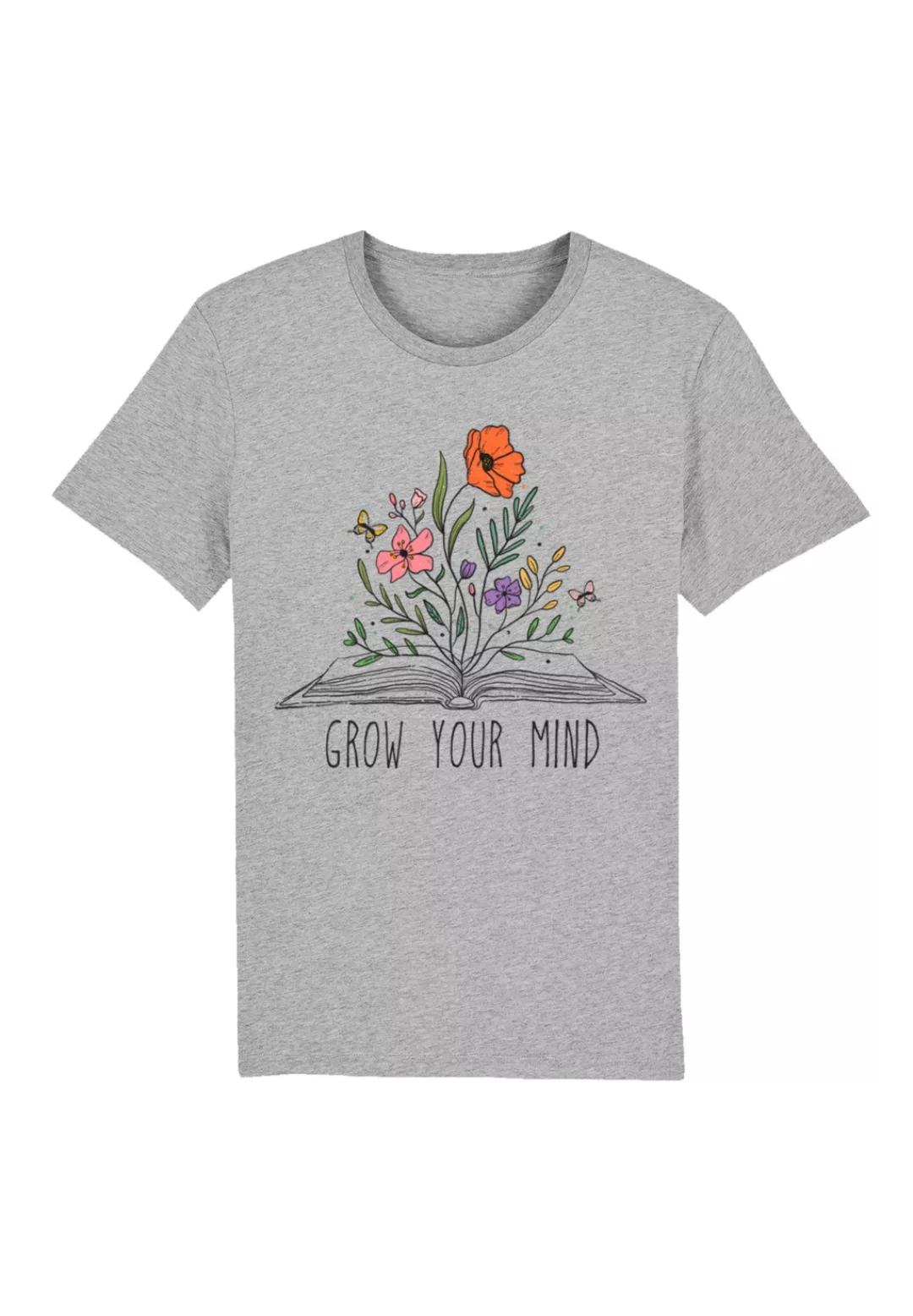 F4NT4STIC T-Shirt "Flower grow your mind book", Premium Qualität, Unisex Sc günstig online kaufen