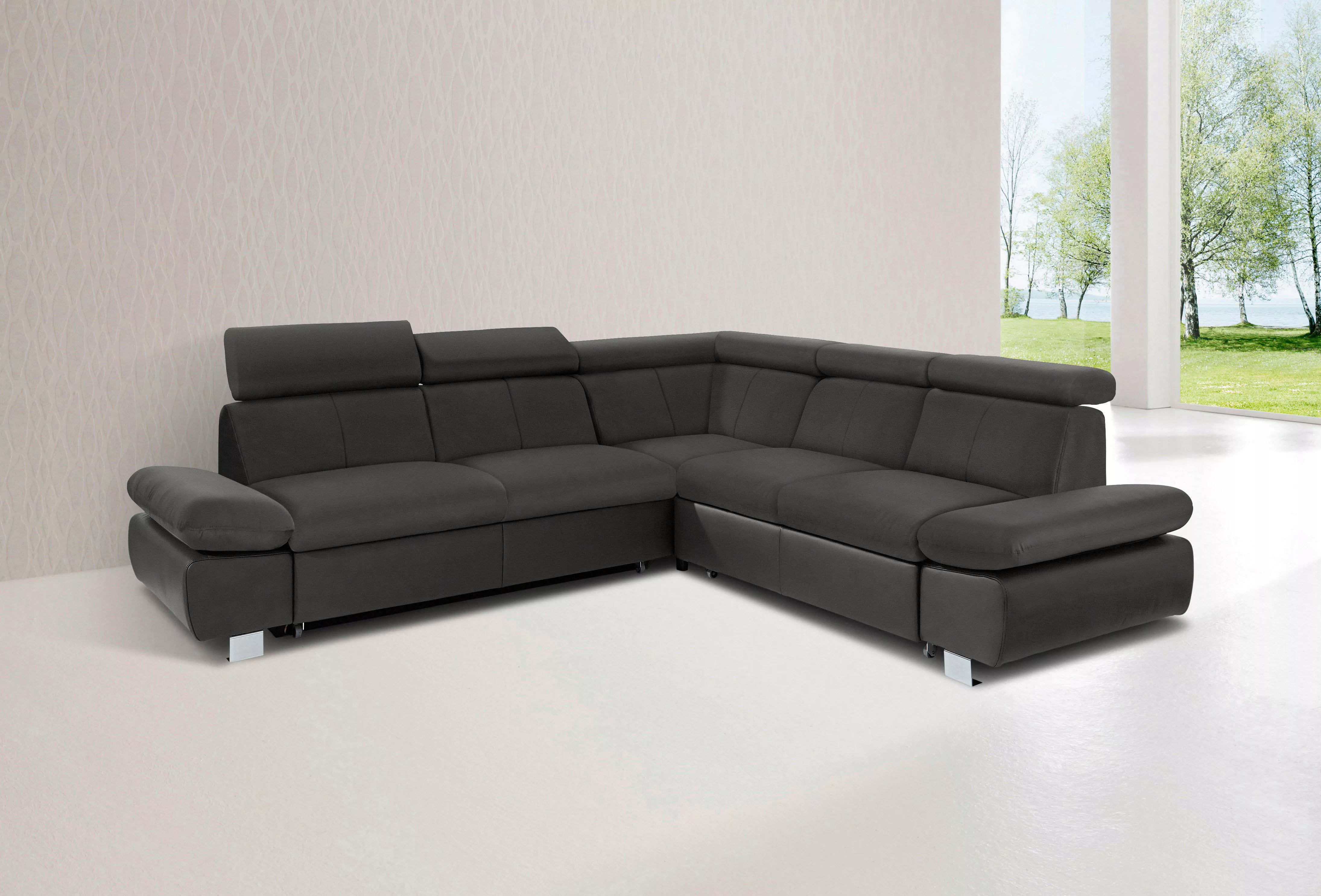 exxpo - sofa fashion Ecksofa »Happy, modern und bequem, L-Form«, inkl. Kopf günstig online kaufen