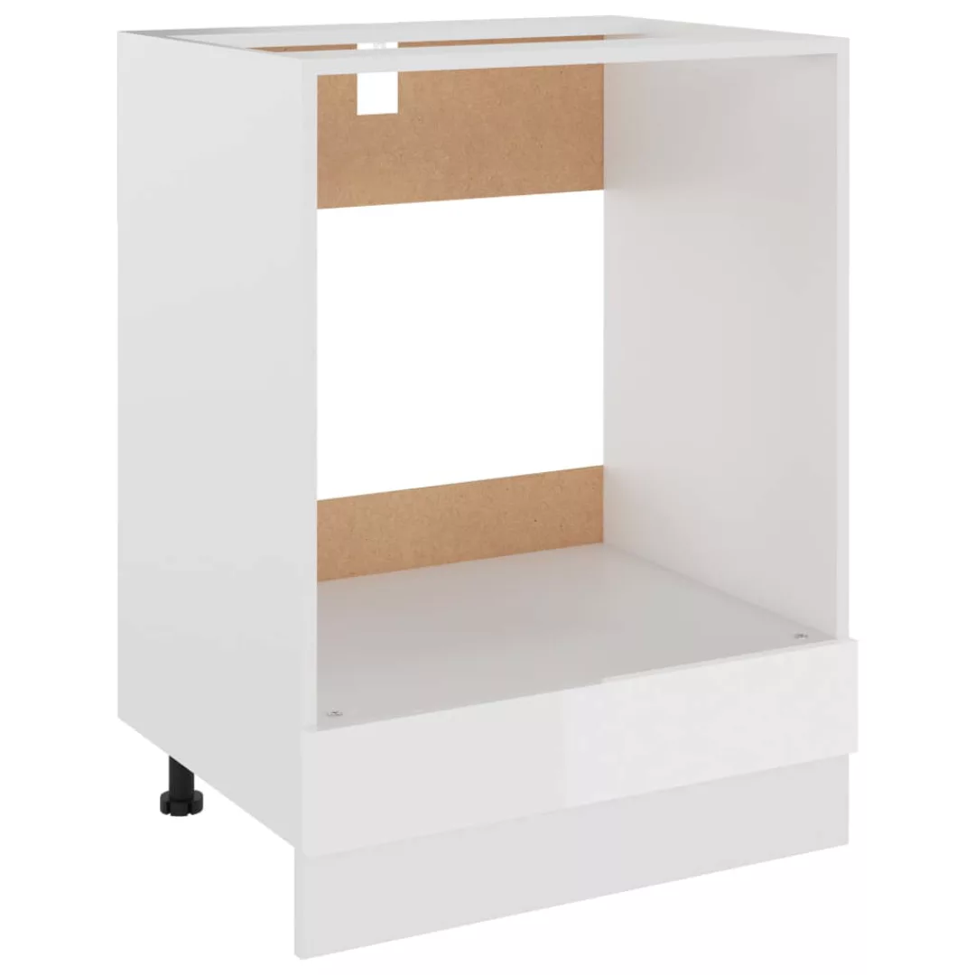 vidaXL Unterschrank Herdumbauschrank Hochglanz-Weiß 60x46x81,5 cm Spanplatt günstig online kaufen