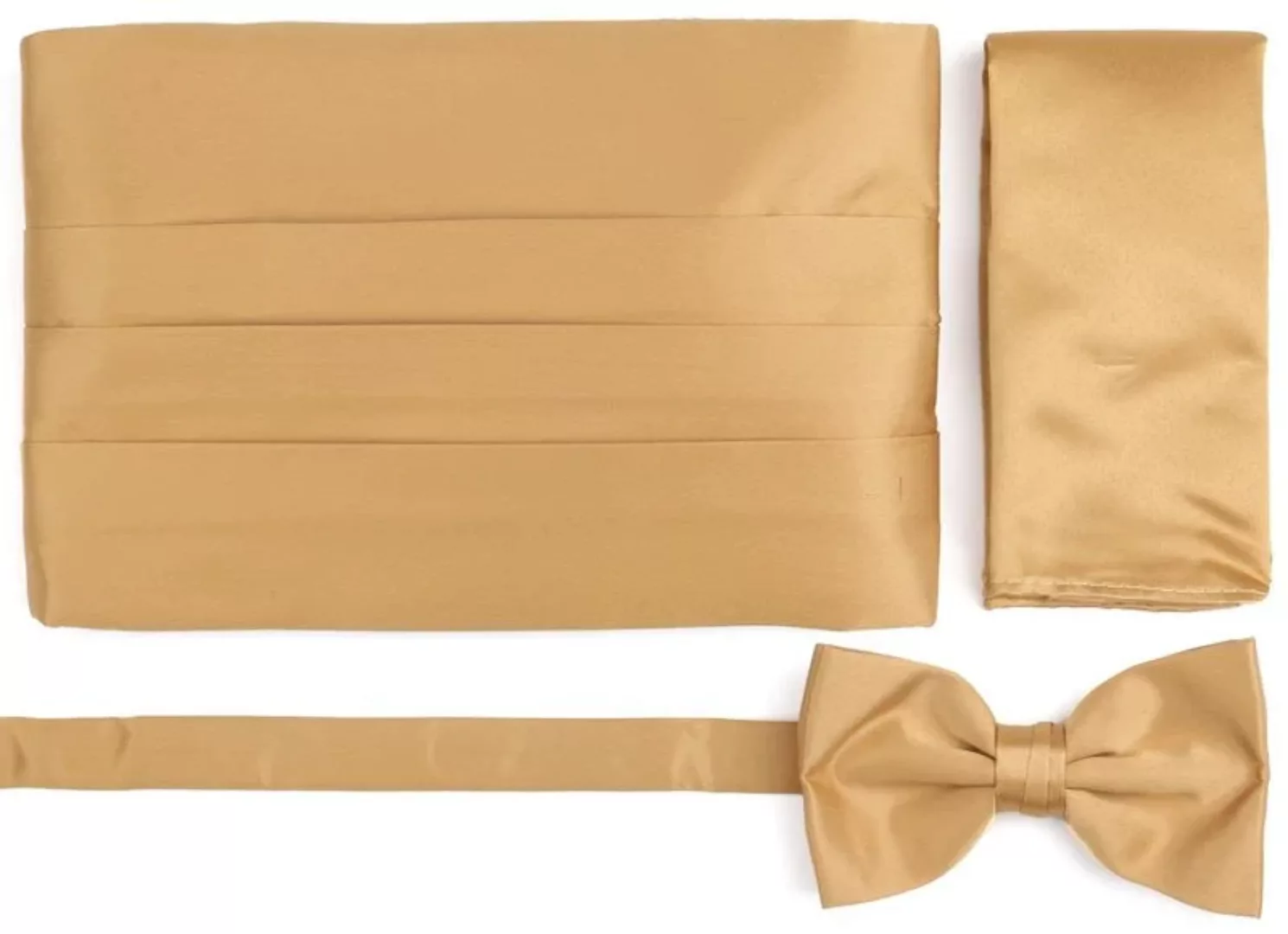 Suitable Set Kummerbund Flieg Einstecktuch Set Gold - günstig online kaufen