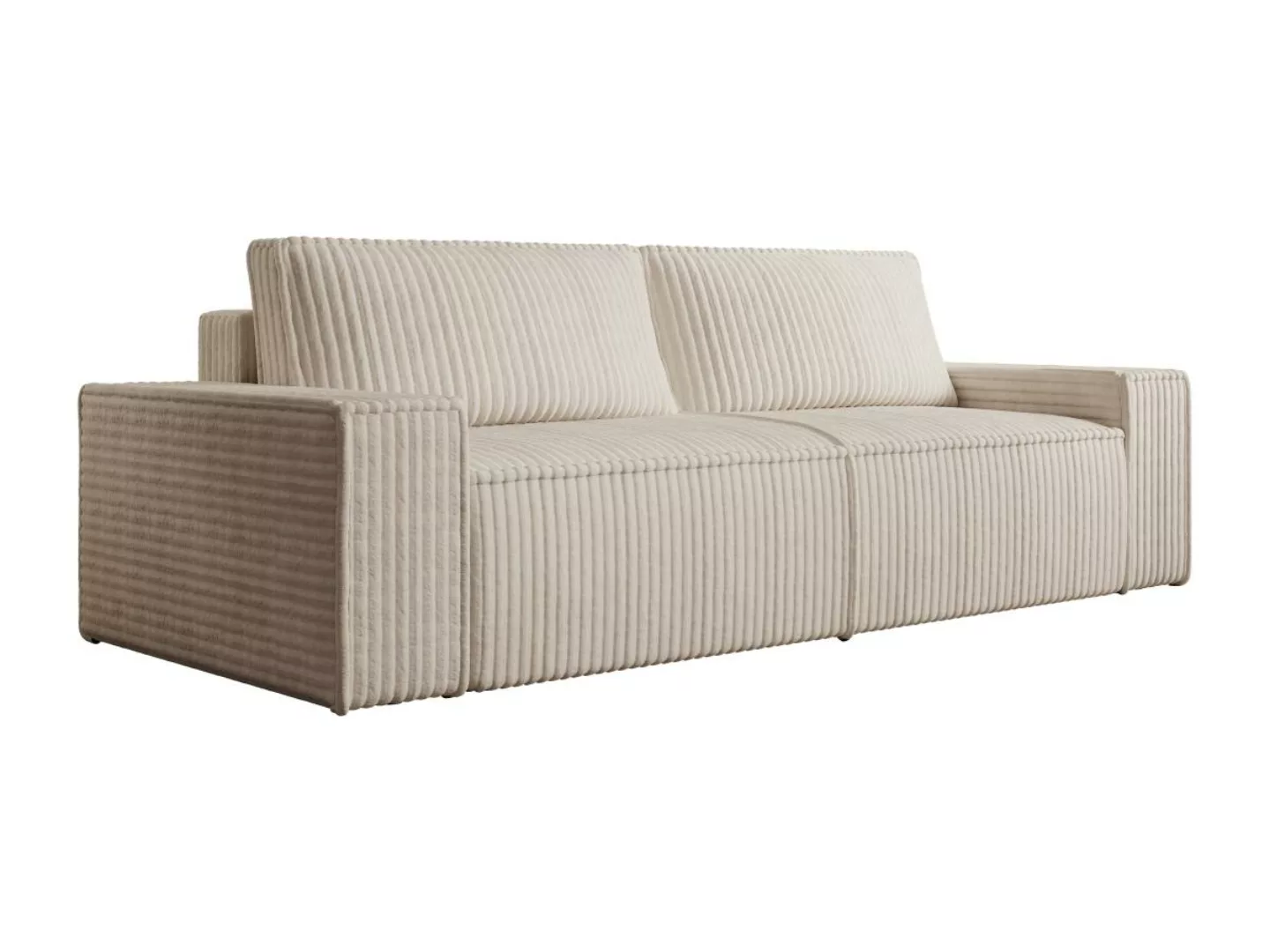 Sofa 3-Sitzer - grob gerippter Cord - Beige - AMELIA günstig online kaufen