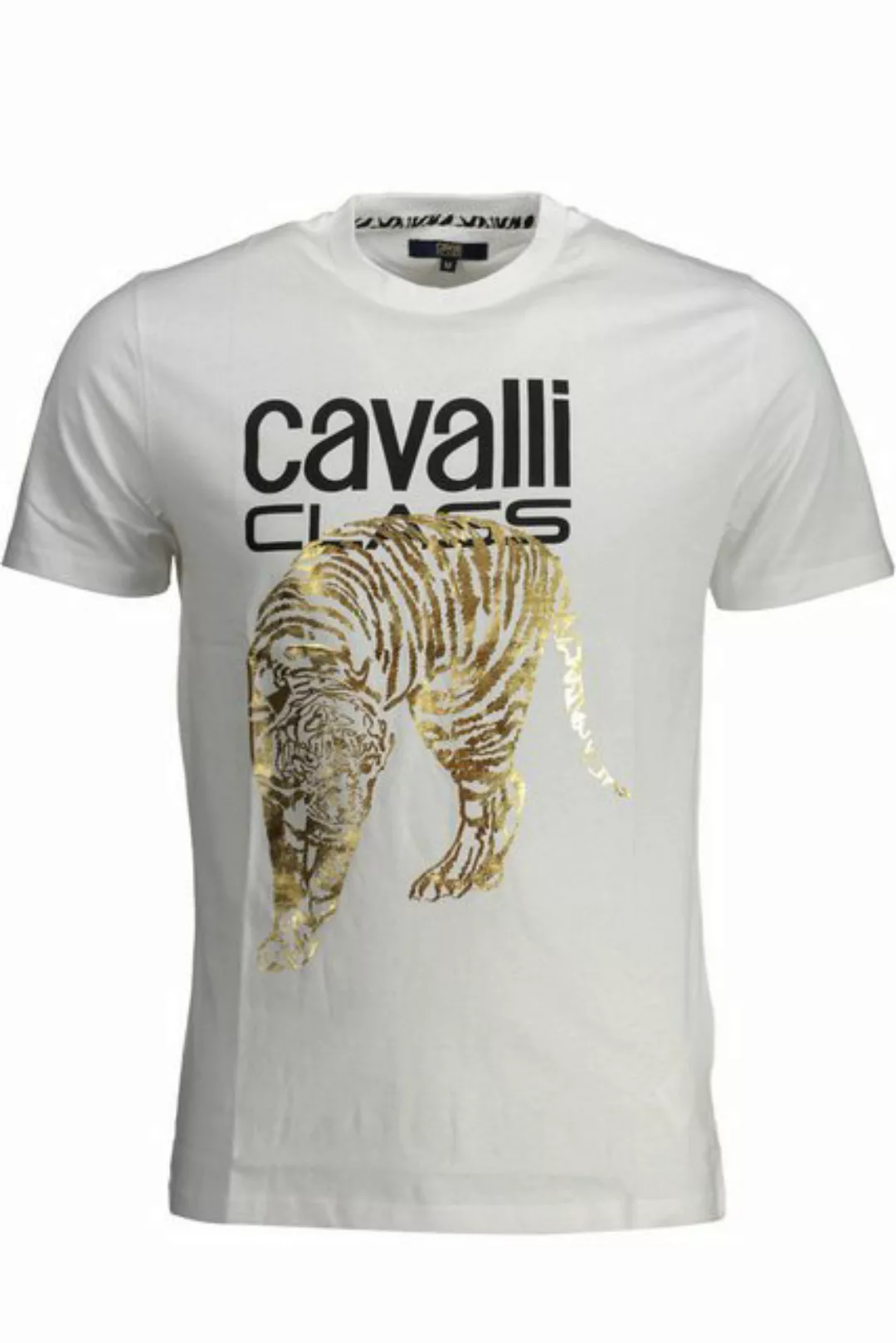 Cavalli Class T-Shirt Stilvolles Herren-T-Shirt in Weiß mit Print und günstig online kaufen