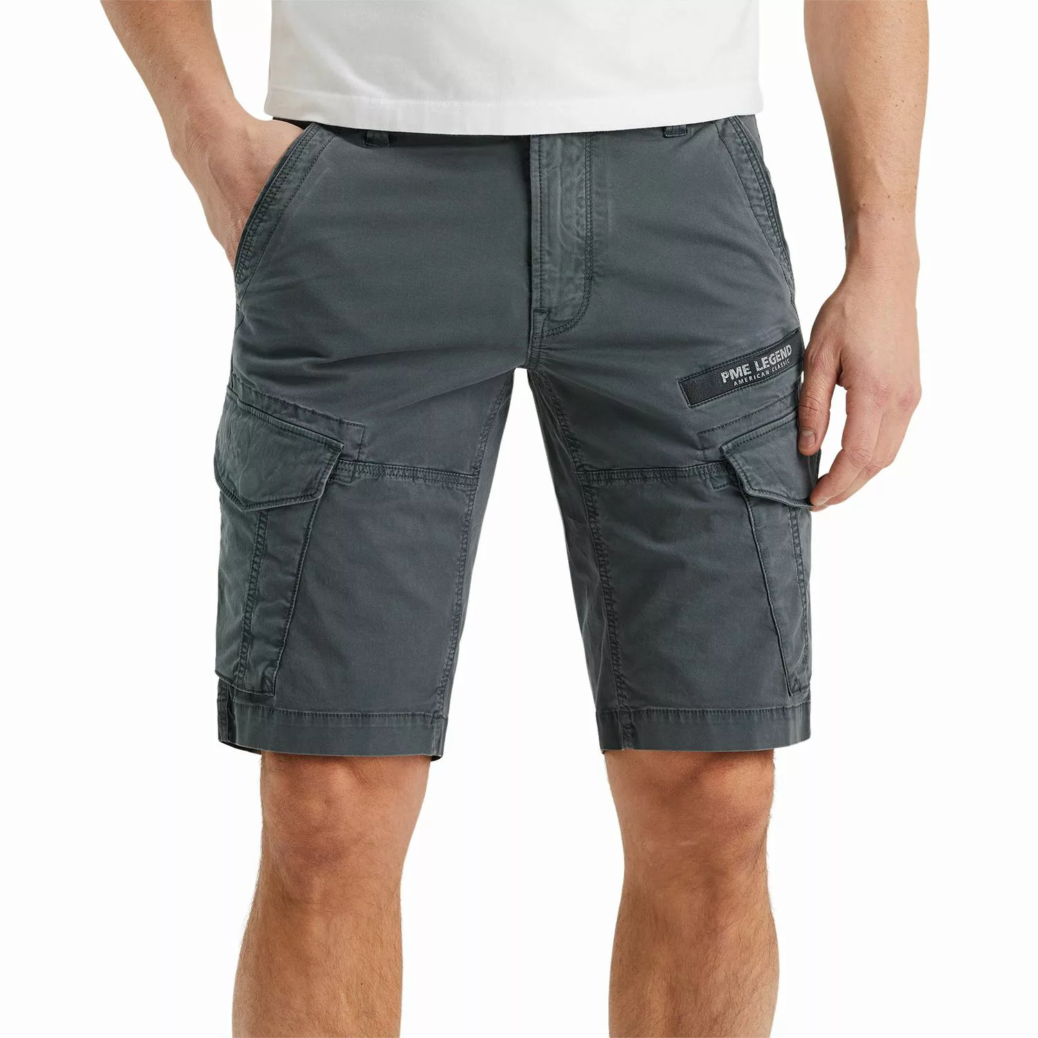 PME Legend Herren Short NORDROP CARGO - Regular Fit - Grau Blau Grün Beige günstig online kaufen