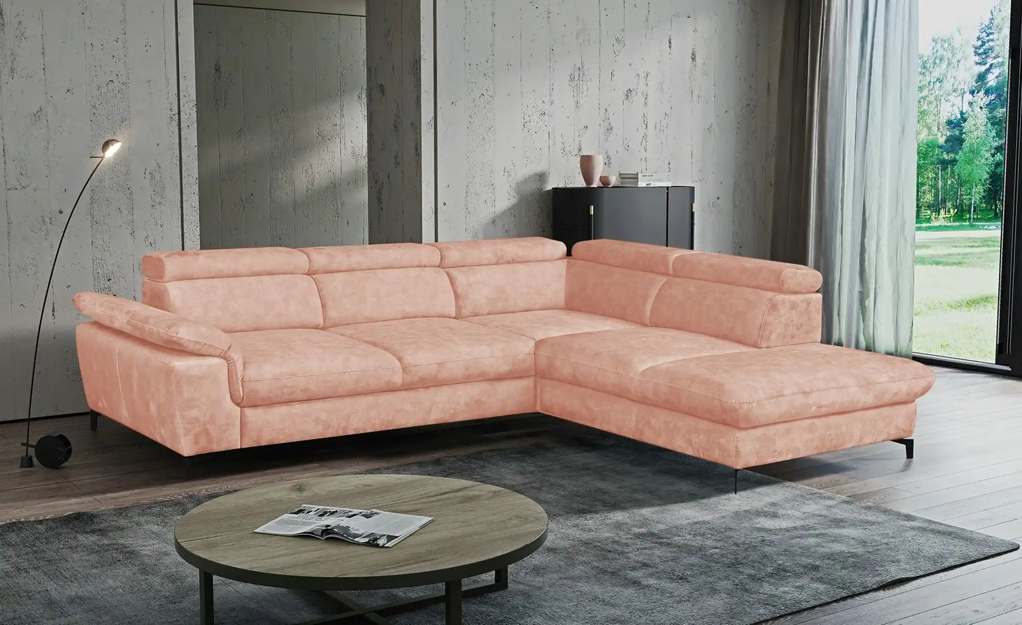 switch Ecksofa  Alegra ¦ rosa/pink ¦ Maße (cm): B: 277 H: 93 T: 237 Polster günstig online kaufen