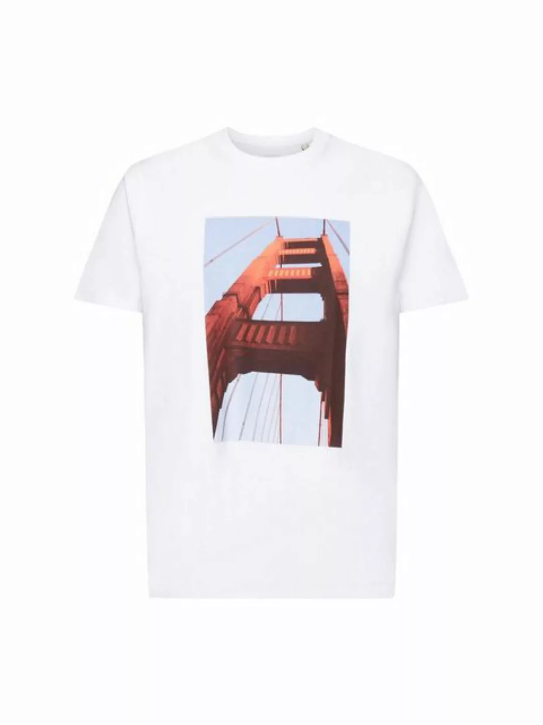Esprit T-Shirt Bedrucktes Baumwoll-T-Shirt (1-tlg) günstig online kaufen