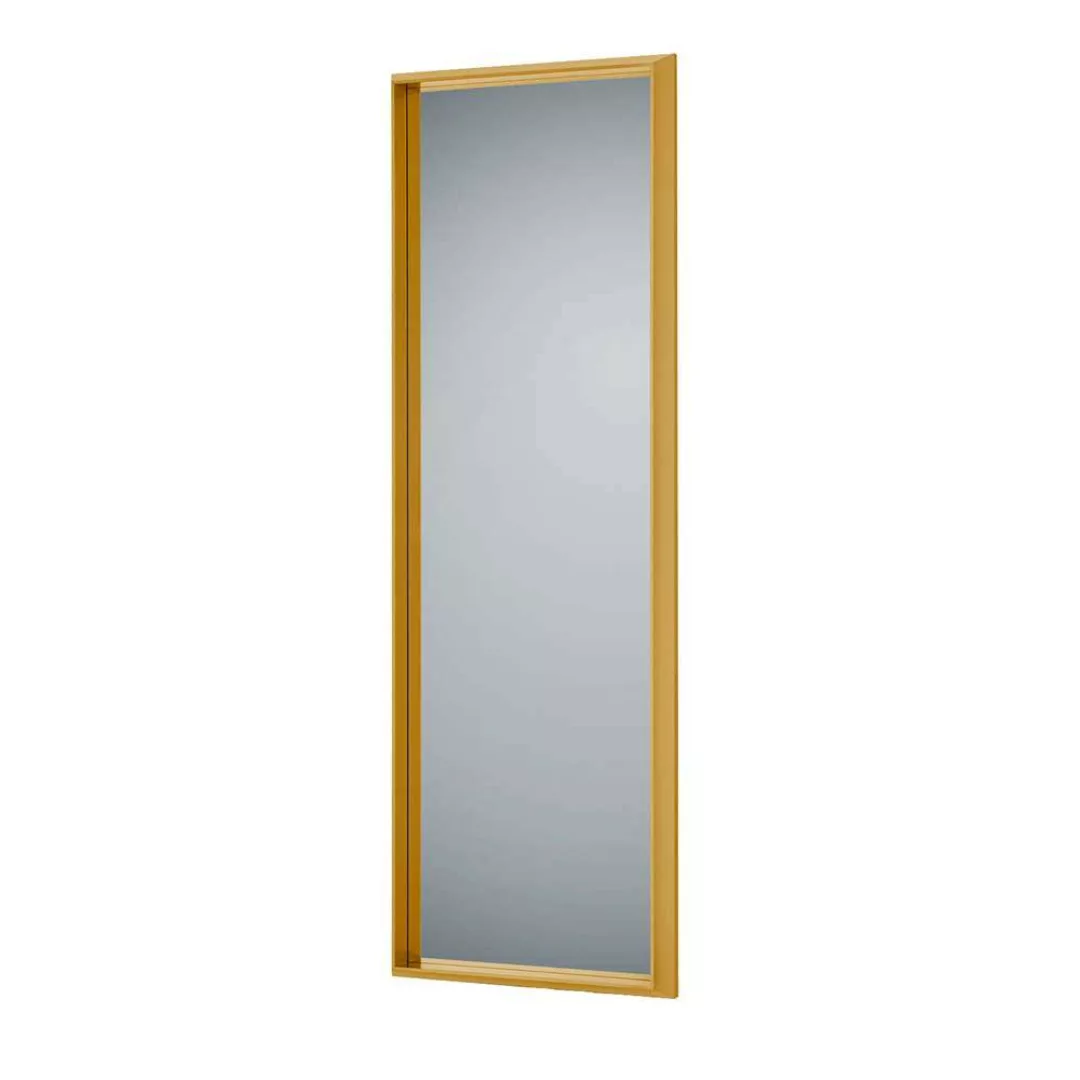 Garderoben Spiegel in Goldfarben rechteckige Form günstig online kaufen