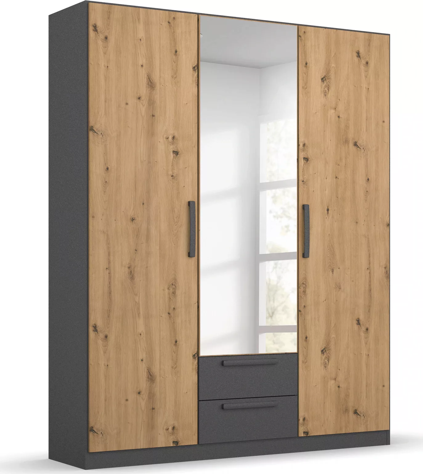 rauch Drehtürenschrank "StyleUp", Typ Dark & Wood mit trendigen farblich ab günstig online kaufen