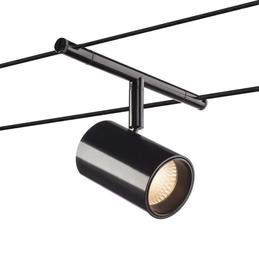 LED Seilleuchte Tenseo Noblo 8,5W 2700K 420lm in Schwarz günstig online kaufen