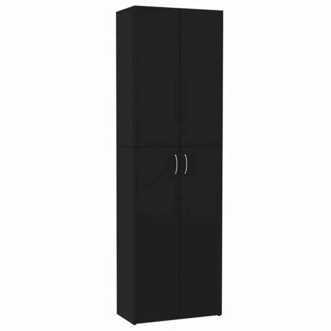 furnicato Aktenschrank Büroschrank Schwarz 60x32x190 cm Holzwerkstoff (1-St günstig online kaufen