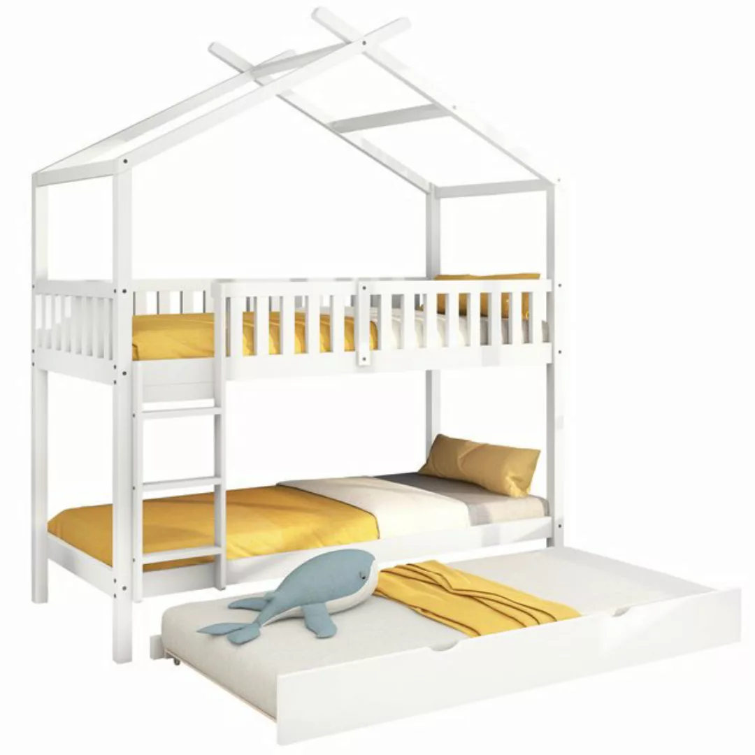 Fangqi Etagenbett Kinder-Etagenbett 90x200 cm,drei Betten,Ausziehbar (Etage günstig online kaufen