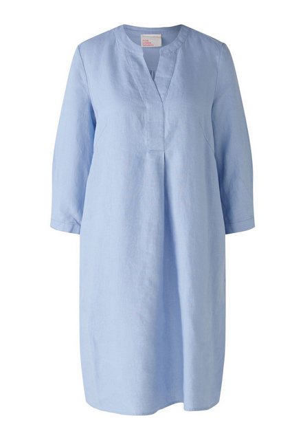 Oui Sommerkleid A-Linien Kleid Leinen und Baumwolle Patch günstig online kaufen