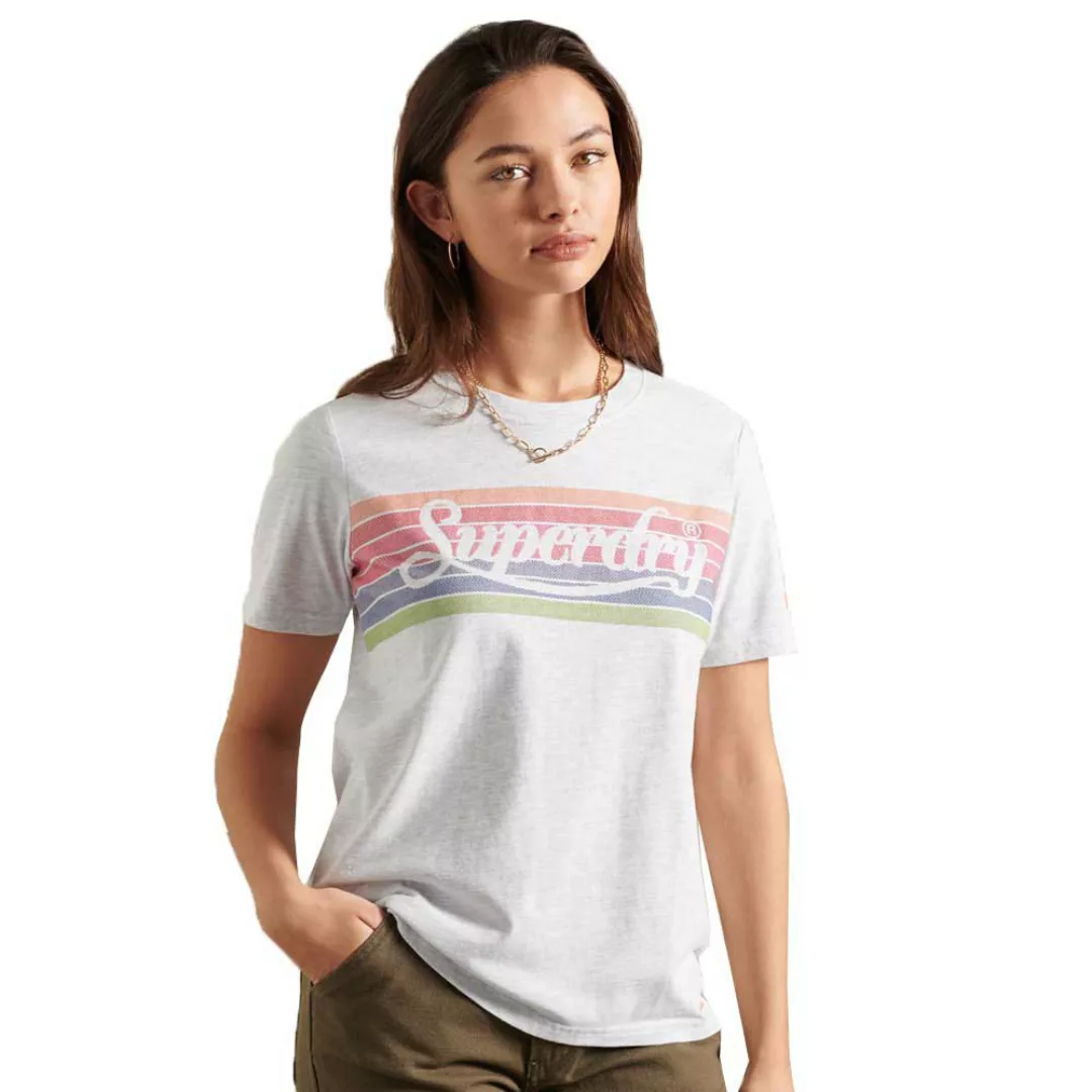 Superdry Pl Rainbow Kurzarm T-shirt XL Ice Marl günstig online kaufen