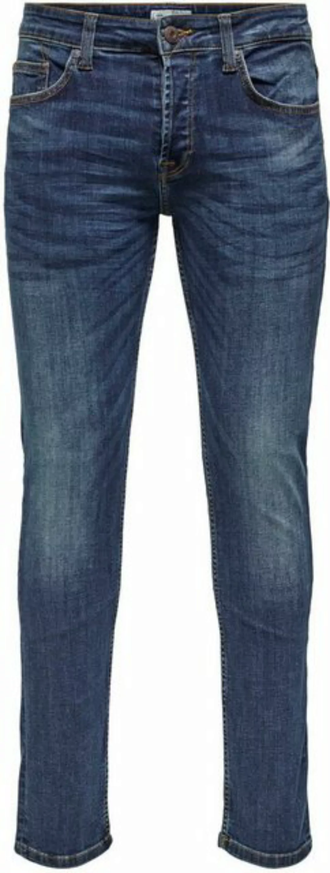 Only & Sons Herren Jeans ONSWEFT 5076 PK - Straight Fit - Blau - Medium Blu günstig online kaufen