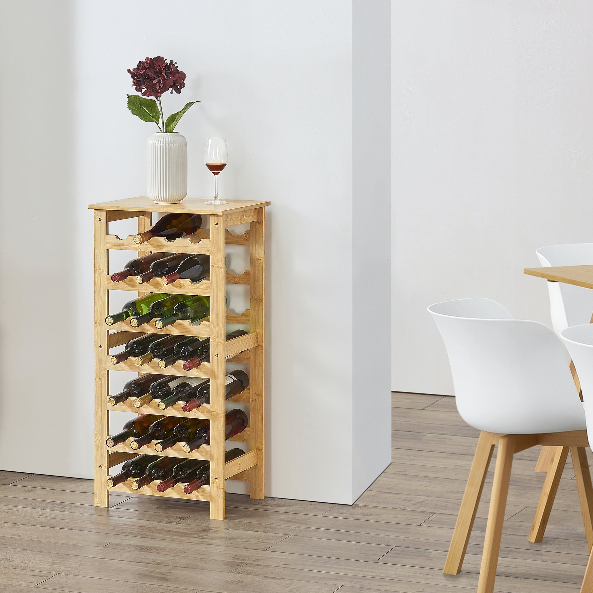 en.casa Weinregal, »Äänekoski« Weinregal Bambus Küchenregal günstig online kaufen