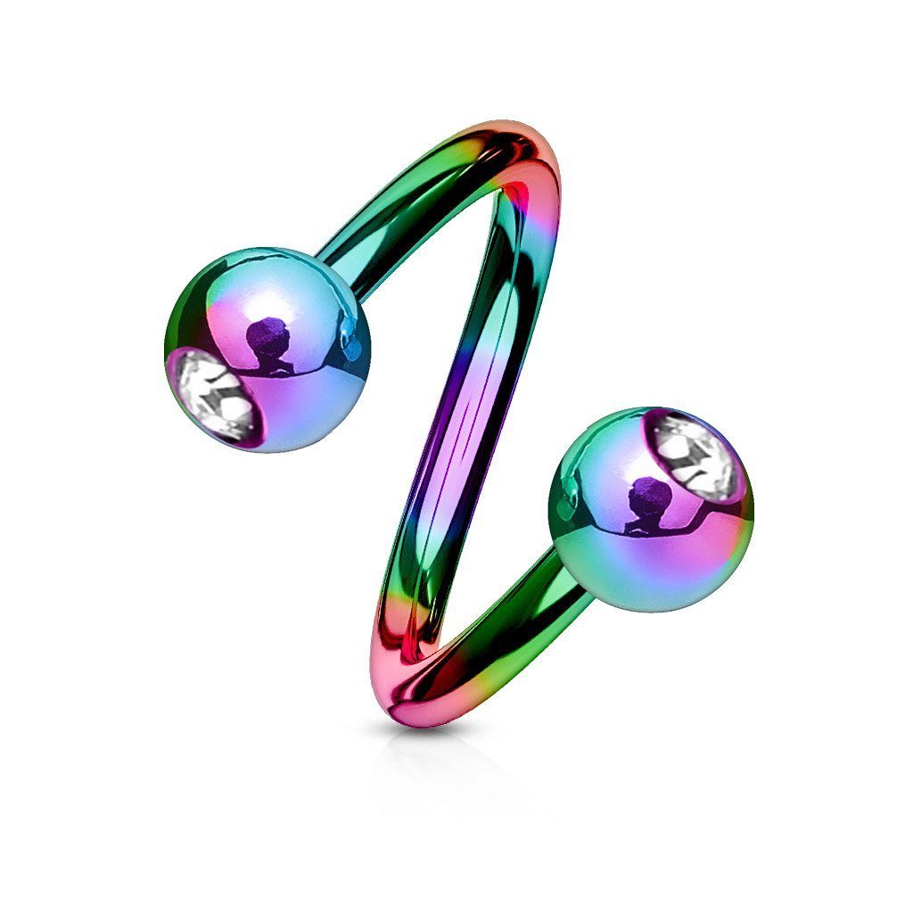 viva-adorno Piercing-Set Lippenpiercing Spirale Twist Labret günstig online kaufen