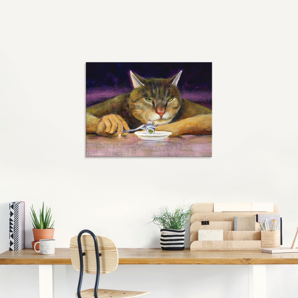 Artland Glasbild "Katzenjammer", Haustiere, (1 St.), in verschiedenen Größe günstig online kaufen