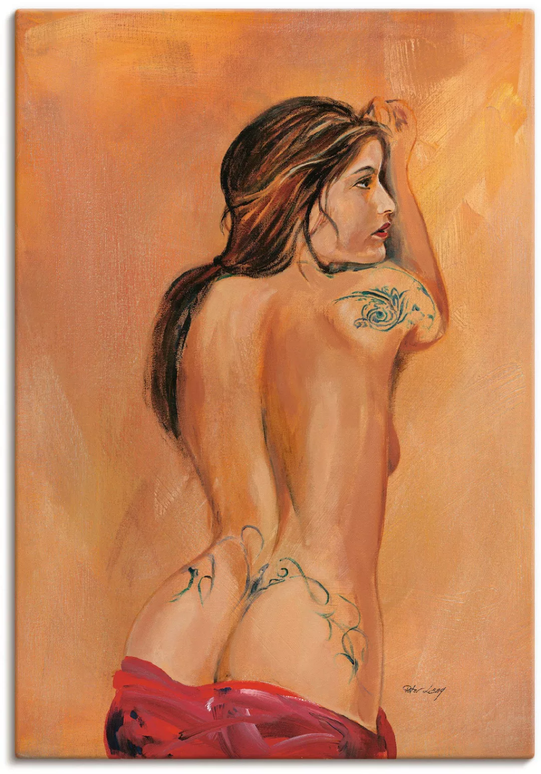 Artland Leinwandbild "Tattoo Mädchen", Frau, (1 St.) günstig online kaufen