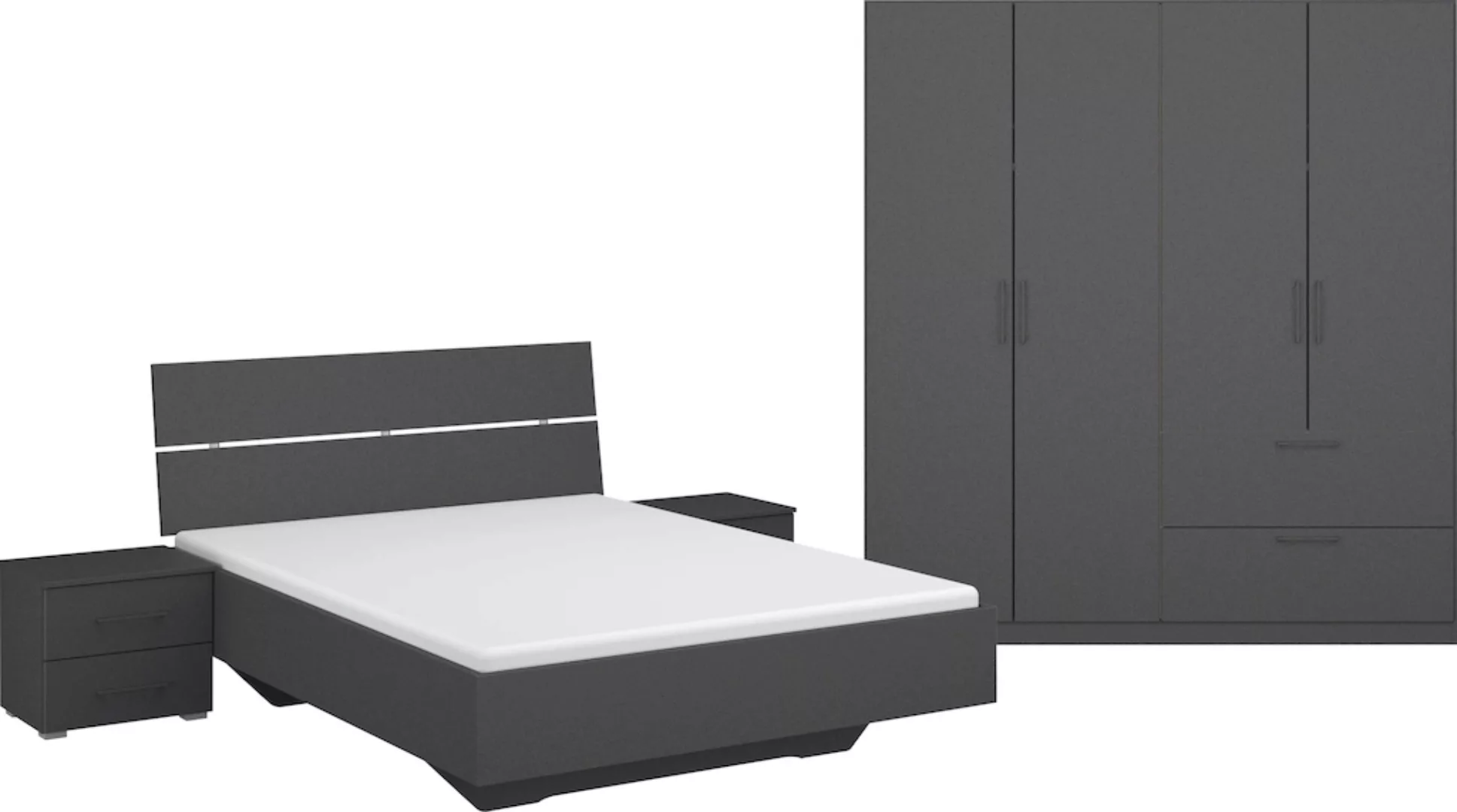 rauch Schlafzimmer-Set "Challenger", Schrank in 2 Breiten, Bett in 3 Breite günstig online kaufen