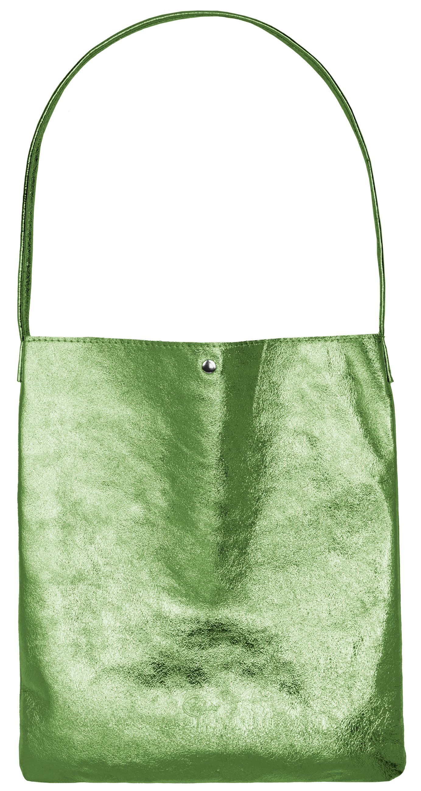 Caspar Schultertasche Mittelgroßer Leder Shopper Damen günstig online kaufen