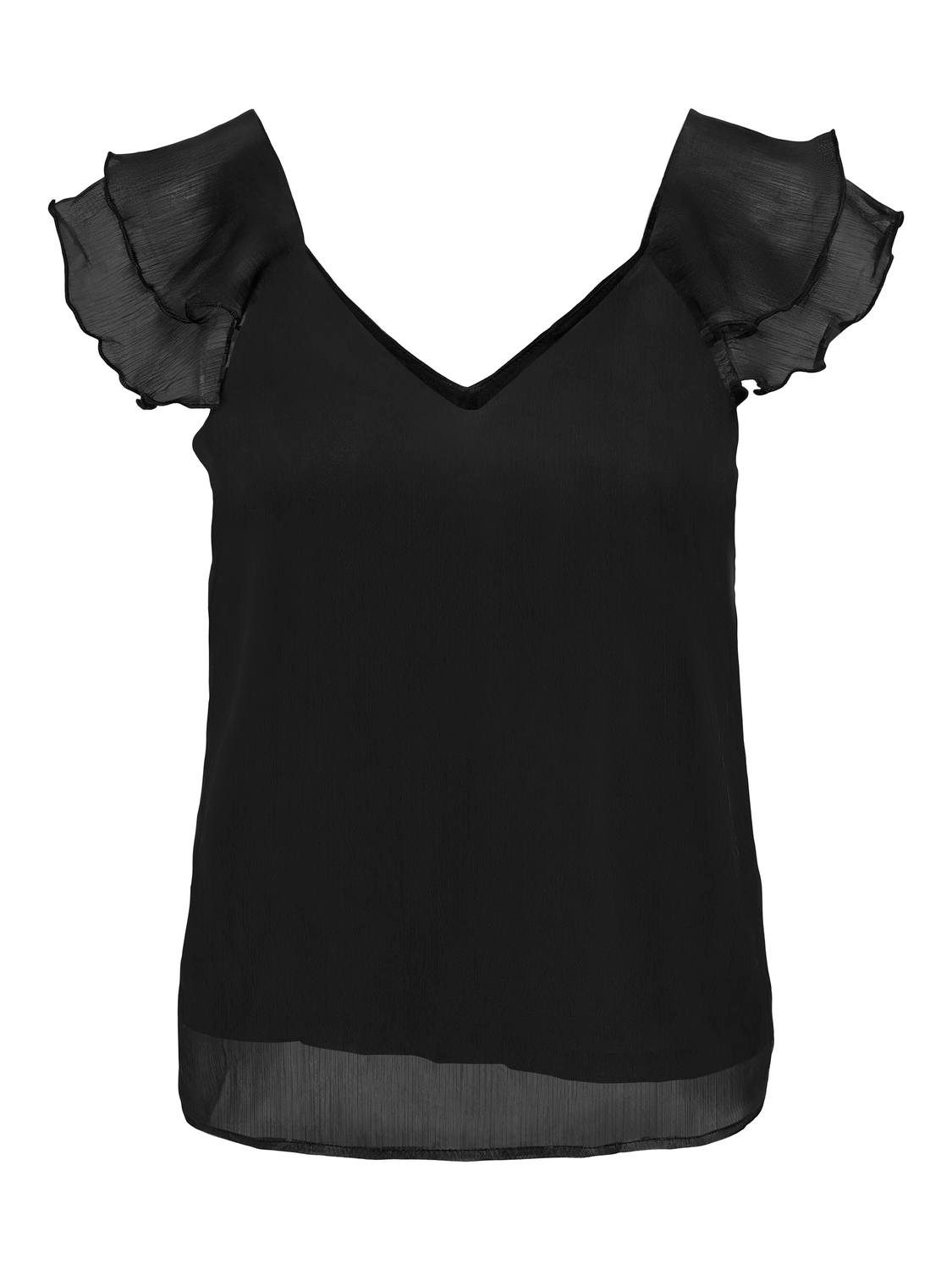 ONLY Blusenshirt ONLASTA LIFE CAPSLEEVE V-NECK günstig online kaufen