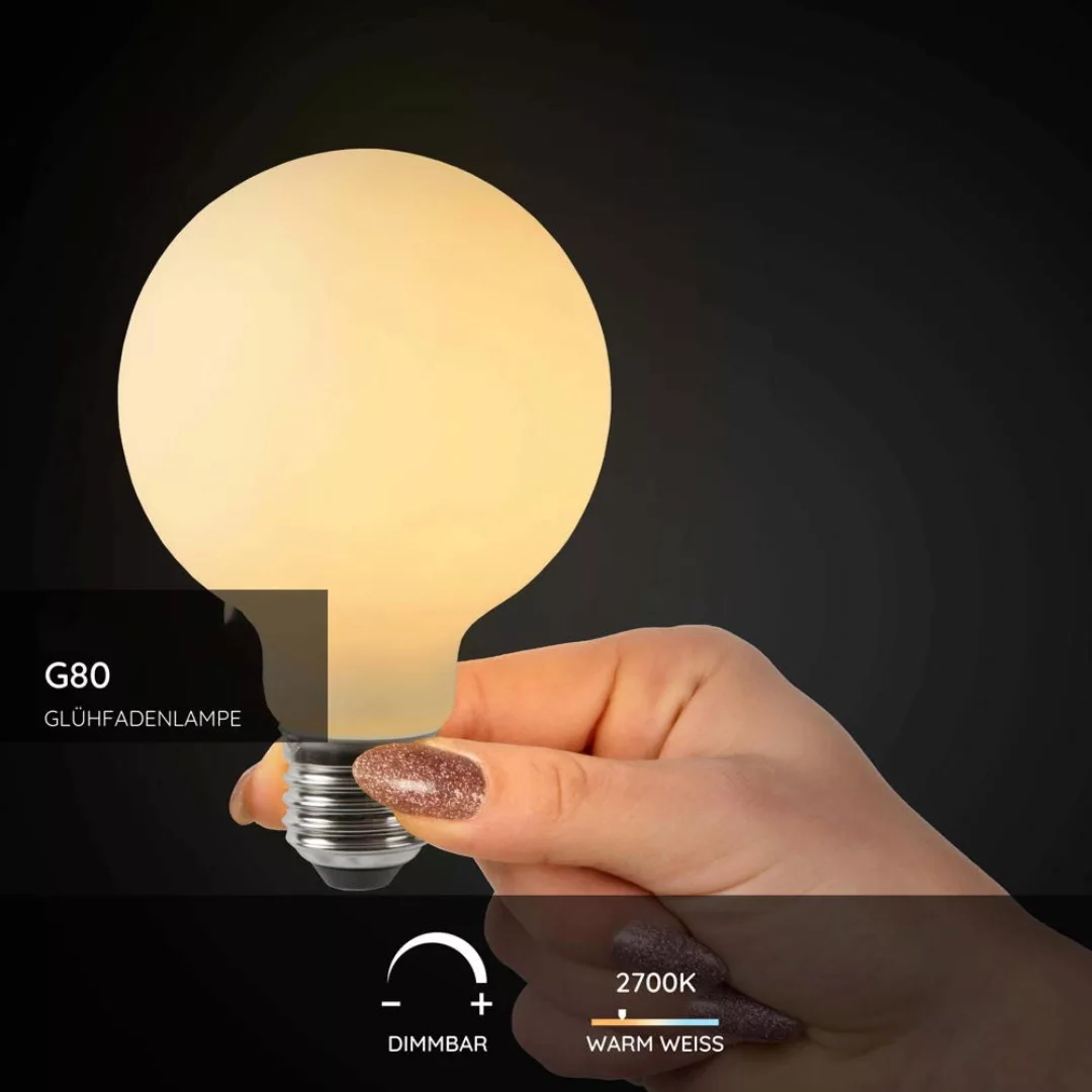 LED Leuchtmittel E27 Globe - G80 in Beige 5W 500lm 1er-Pack günstig online kaufen