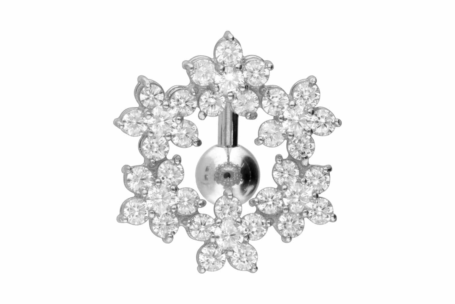 PIERCINGLINE Bauchnabelpiercing Chirurgenstahl Bananabell BLUMENKRANZ (Bana günstig online kaufen