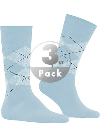 Burlington Birmingham Herren Socken, 40-46, Blau, Argyle, Baumwolle (Bio), günstig online kaufen