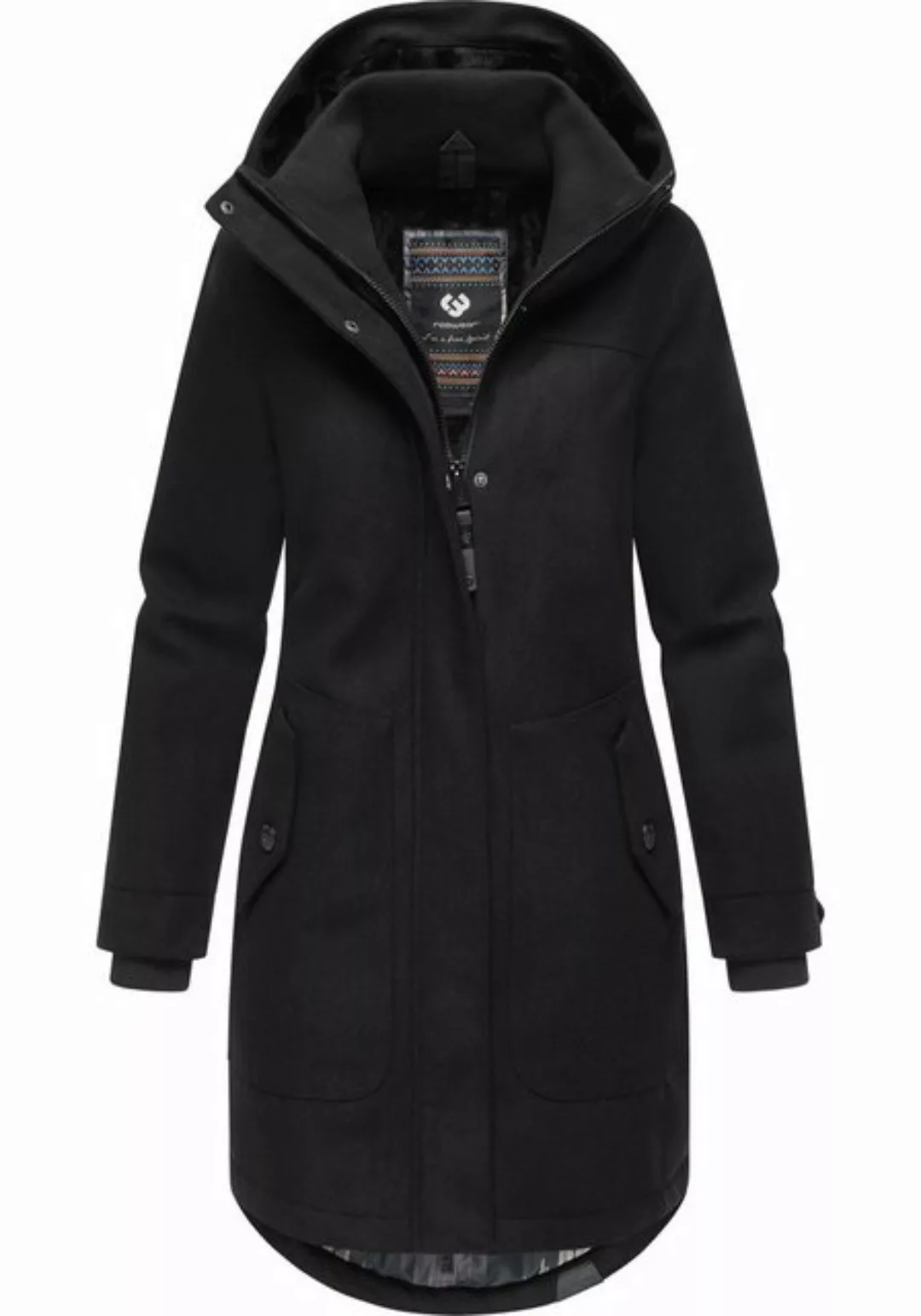 Ragwear Wintermantel Jannisa Coat Klassischer Damen Kurzmantel mit Kapuze günstig online kaufen