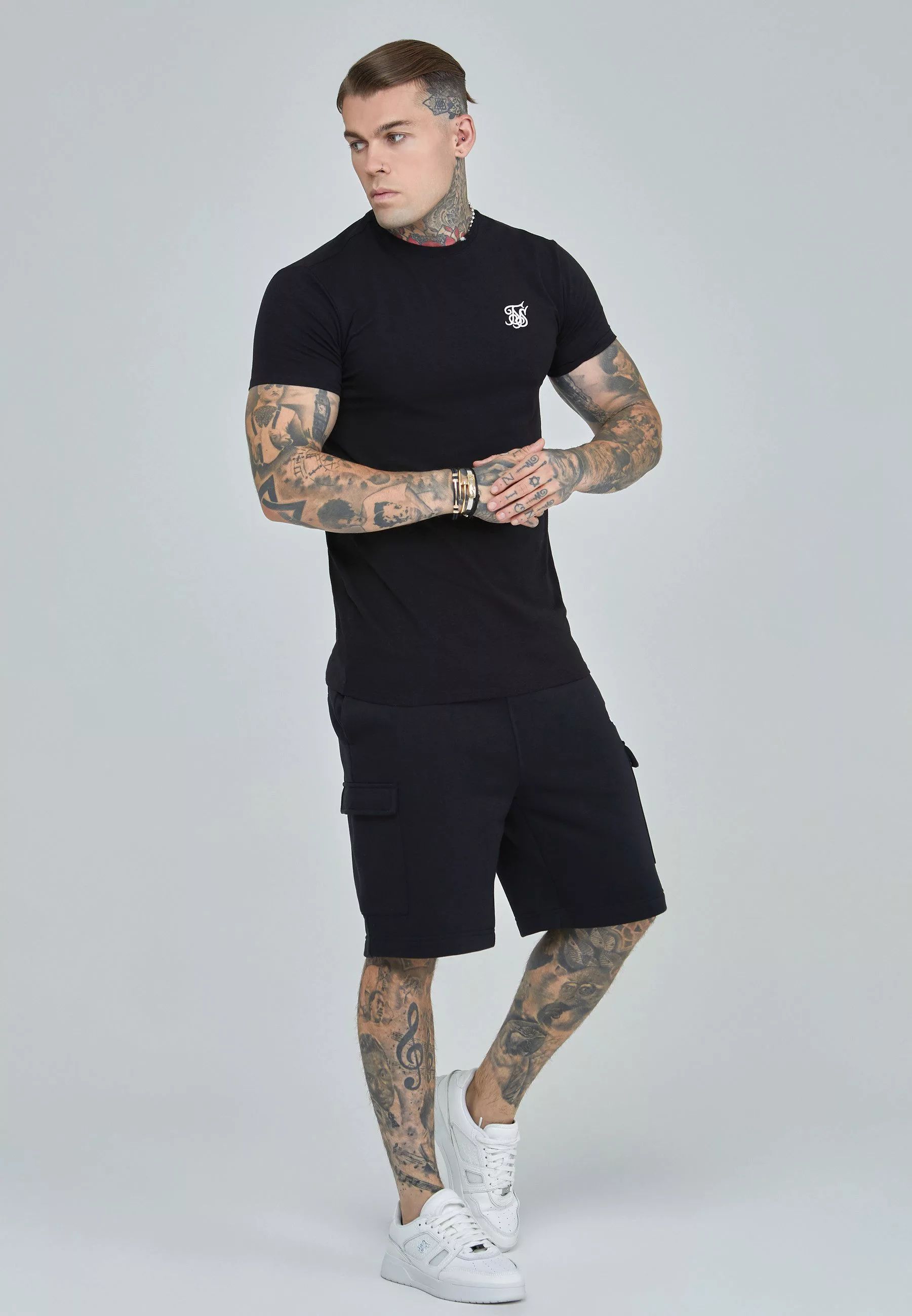 Siksilk T-Shirt SikSilk Herren Schwarzes Essentials günstig online kaufen