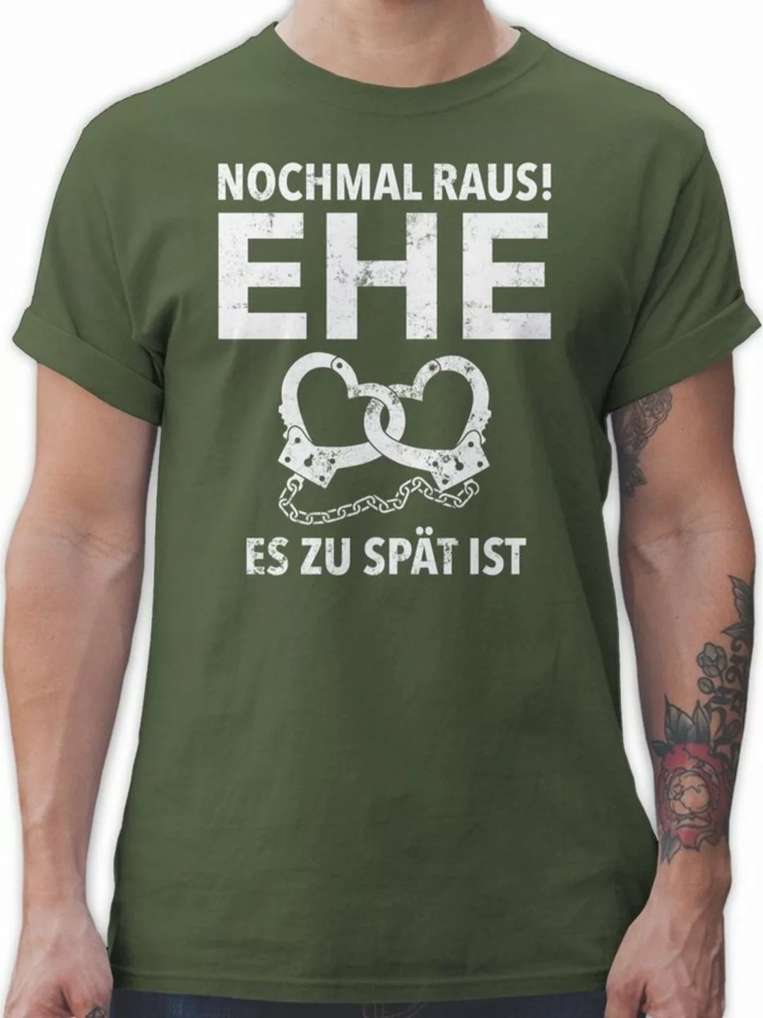 Shirtracer T-Shirt Nochmal raus Ehe es zu spät ist JGA Männer günstig online kaufen