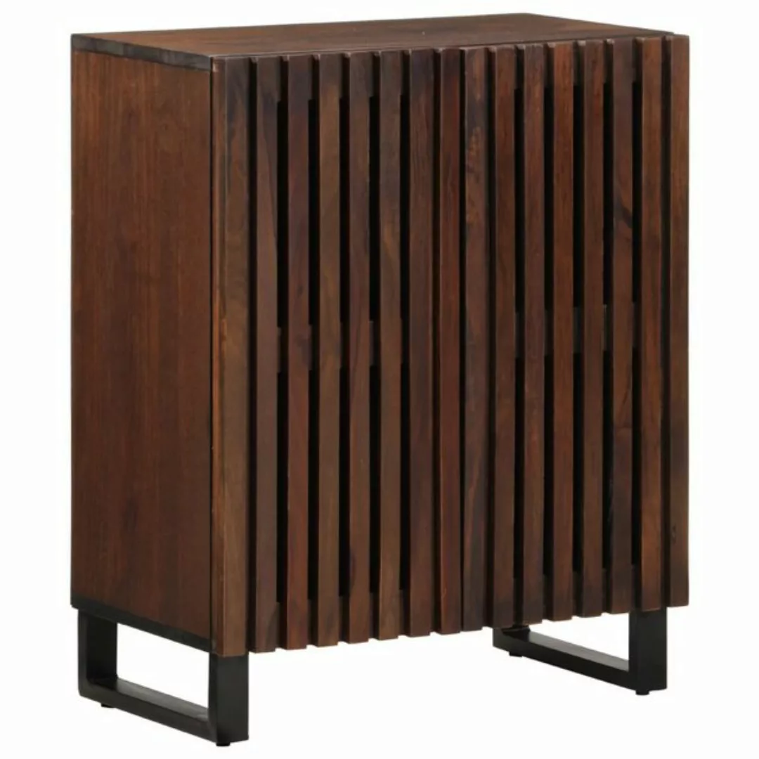 vidaXL Fächerschrank Sideboard Braun 60x34x75 cm Massivholz Mango (1-St) günstig online kaufen