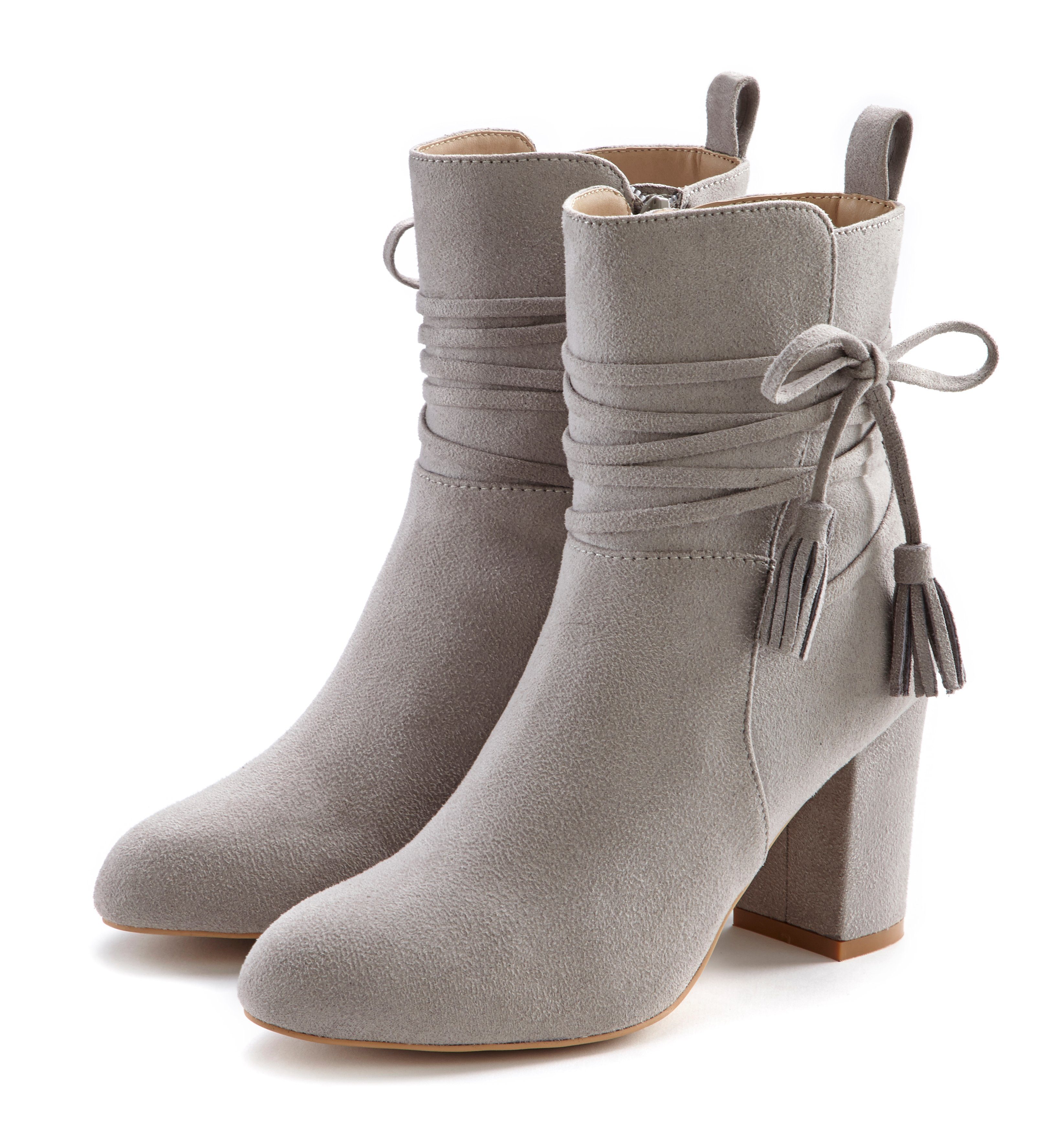 LASCANA Stiefelette, mit Blockabsatz, High-Heel-Stiefelette, Ankle Boots, S günstig online kaufen
