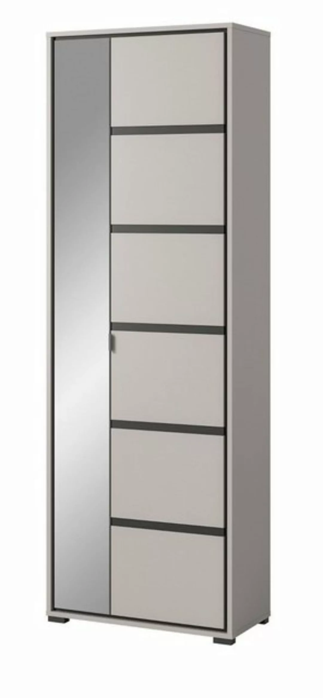 Inn.Furn Garderobenschrank Malik (in grau mit schwarz, 2-türig, 65 x 196 cm günstig online kaufen