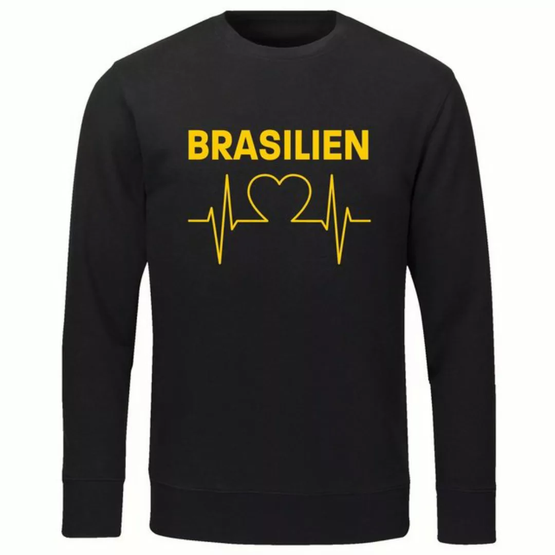 multifanshop Sweatshirt Brasilien - Herzschlag - Pullover günstig online kaufen