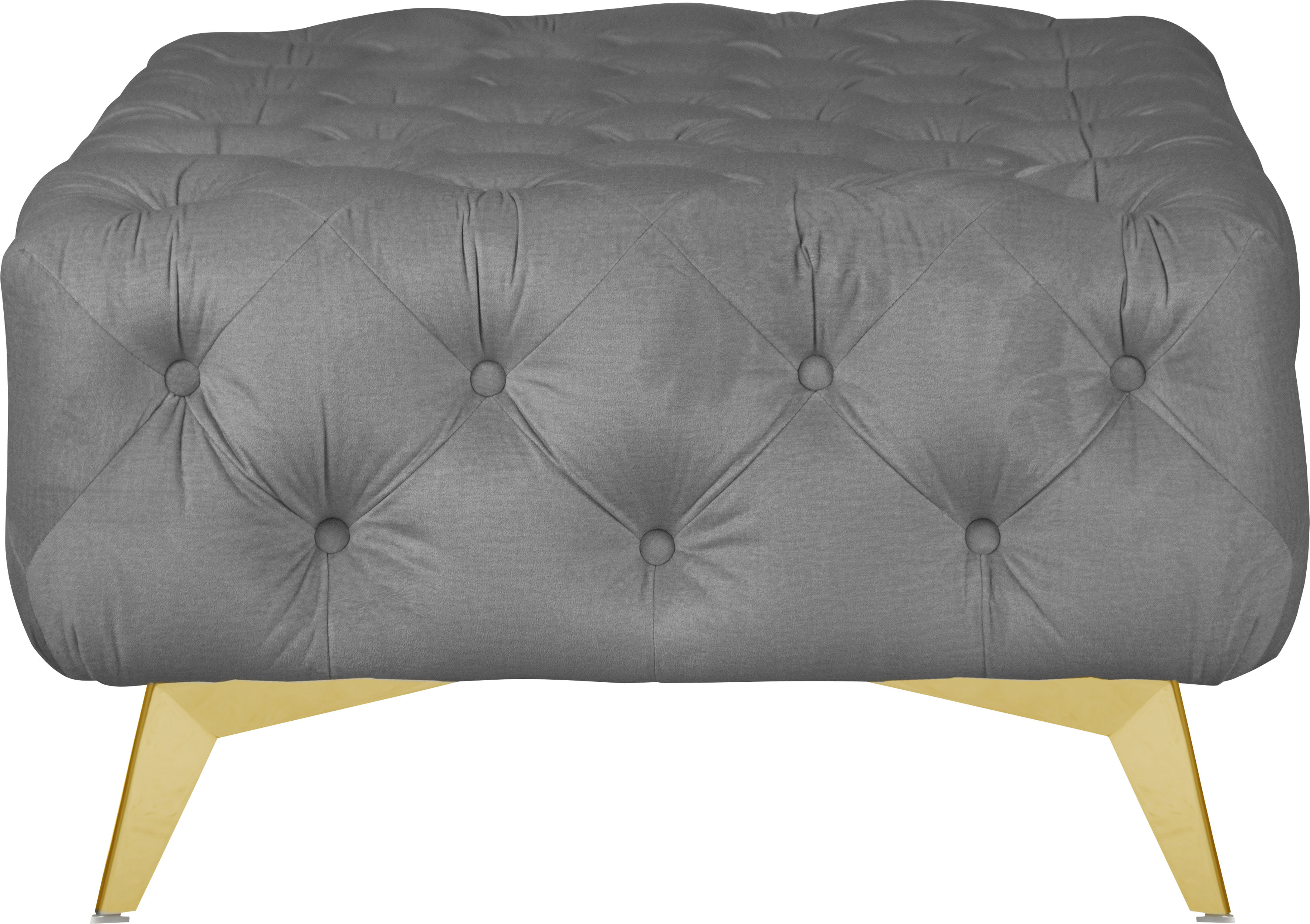 Leonique Polsterhocker "Amaury", Chesterfield-Optik, Breite 80cm, Fußfarbe günstig online kaufen