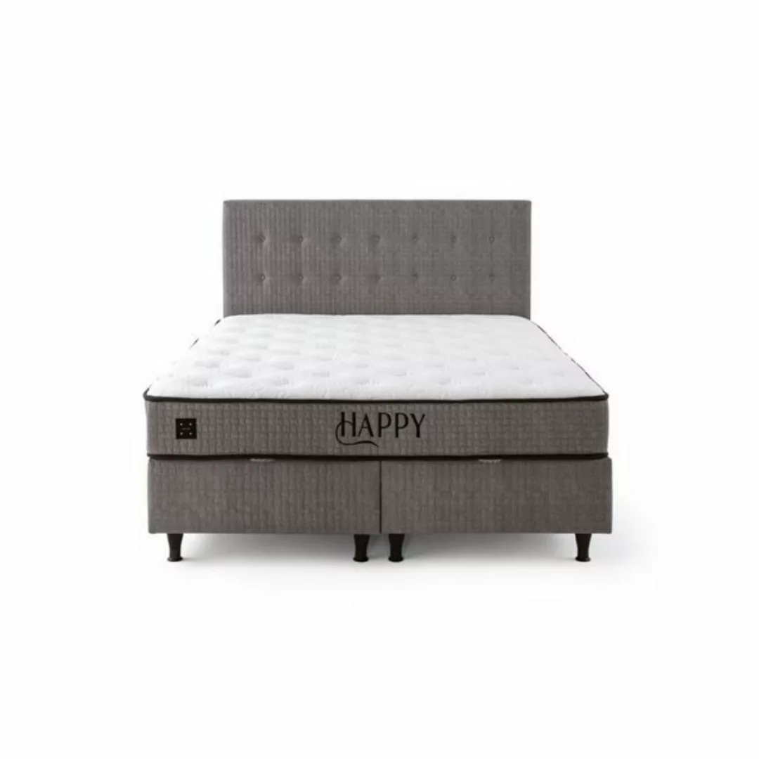 gowoll Boxspringbett Schlafzimmer Set inkl. 24 cm Höhe Matratze Happy (Boxs günstig online kaufen