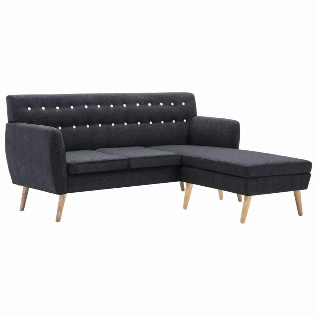 Sofa In L-form Stoffbezug 171,5 X 138 X 81,5 Cm Dunkelgrau günstig online kaufen