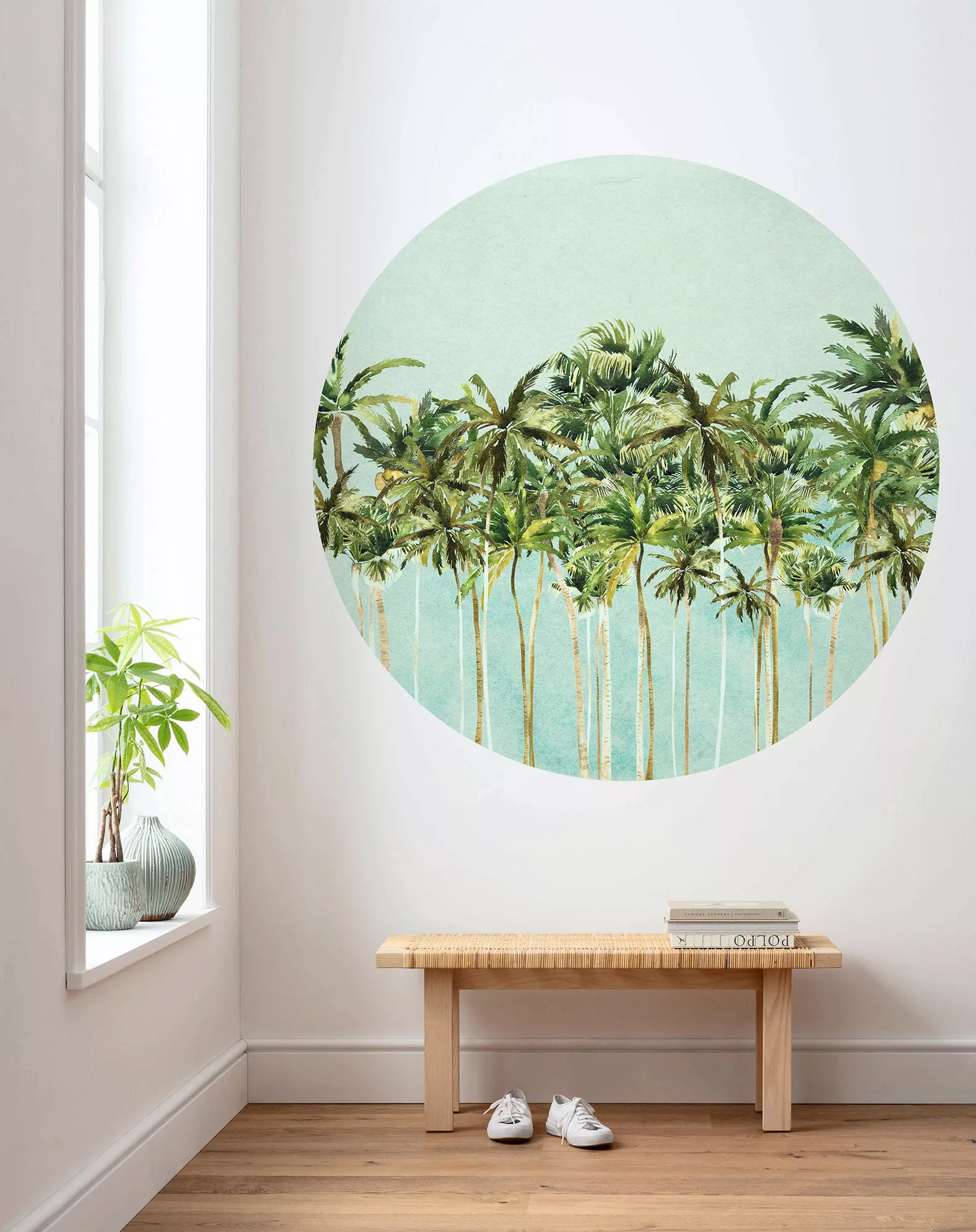 Komar Fototapete »Coconut Trees«, 125x125 cm (Breite x Höhe), rund und selb günstig online kaufen