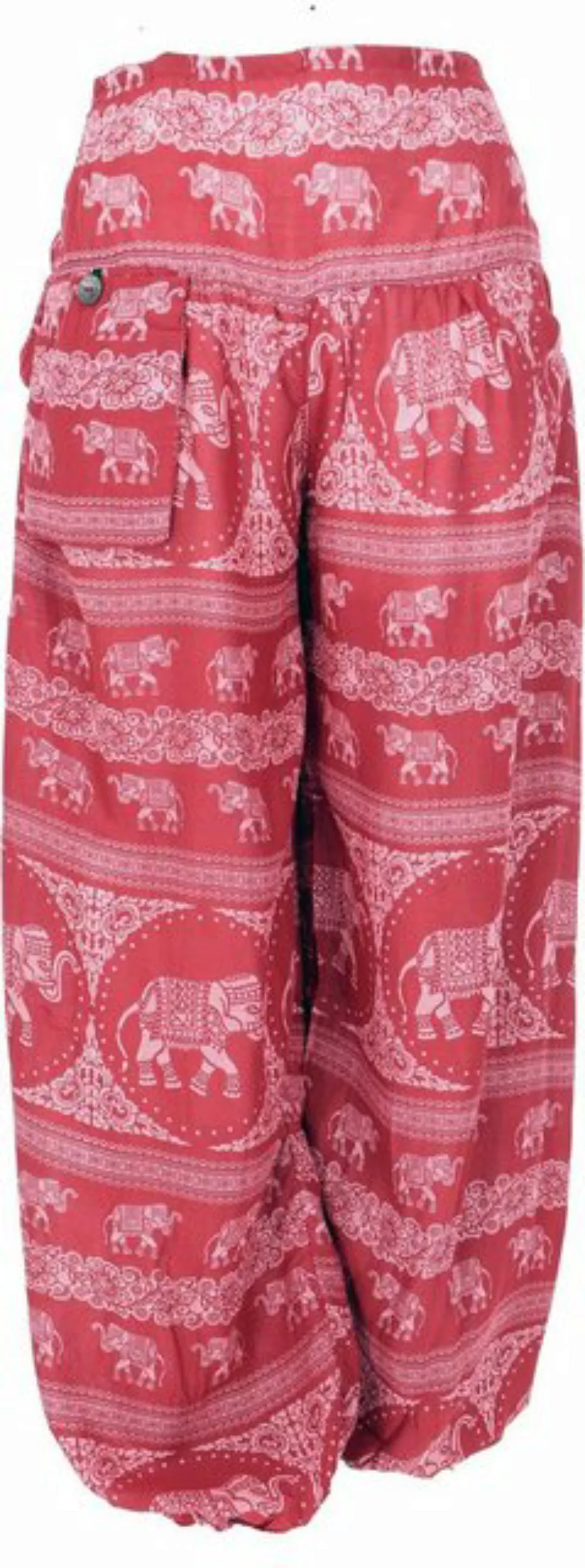 Guru-Shop Relaxhose Luftige Pluderhose mit Elefantendruck,.. Ethno Style, a günstig online kaufen