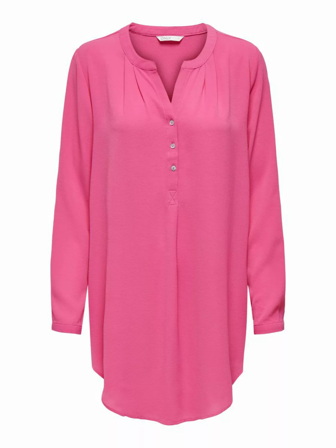 ONLY Einfarbiges Langarmhemd Damen Pink günstig online kaufen