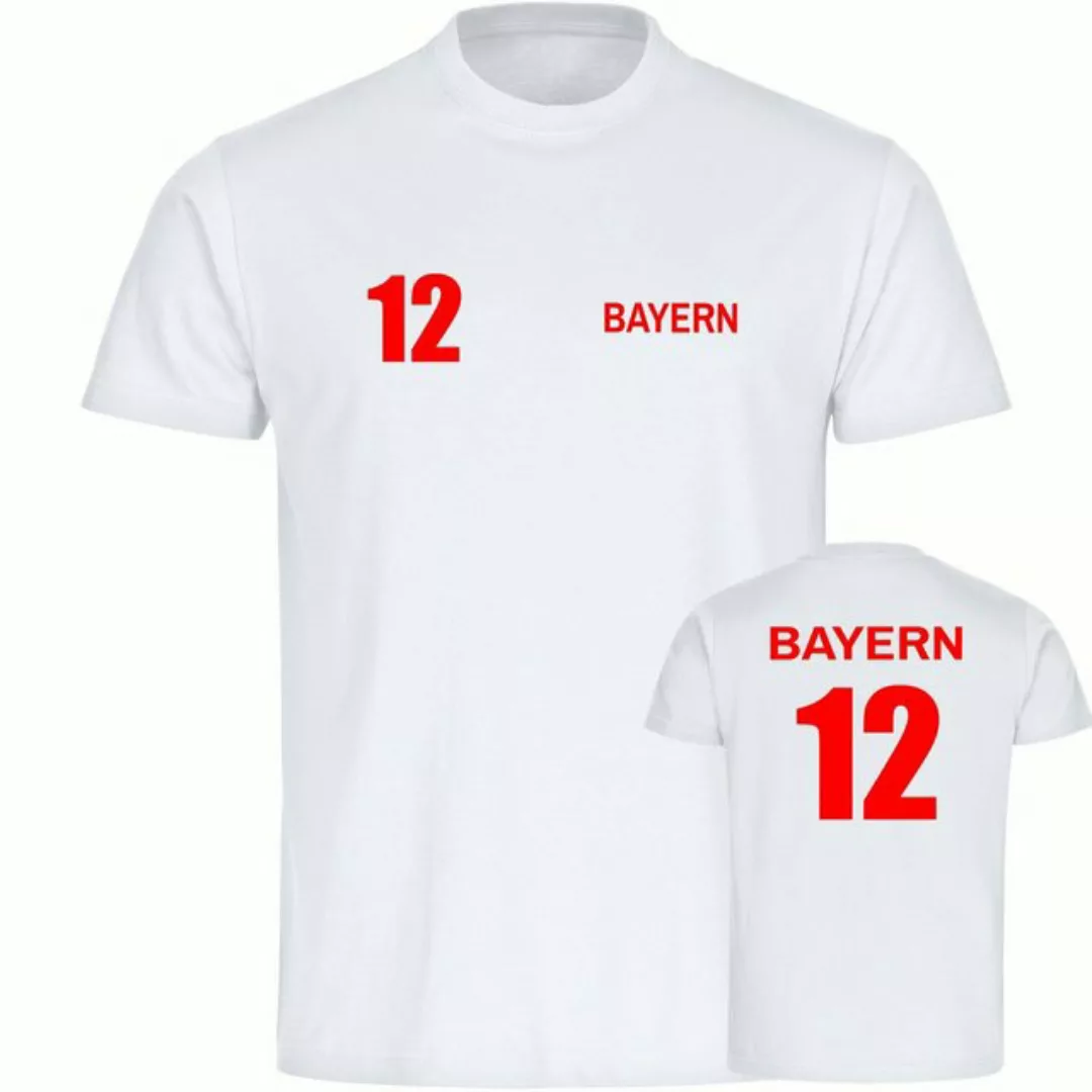 multifanshop T-Shirt Herren Bayern - Trikot Nummer 12 - Männer günstig online kaufen