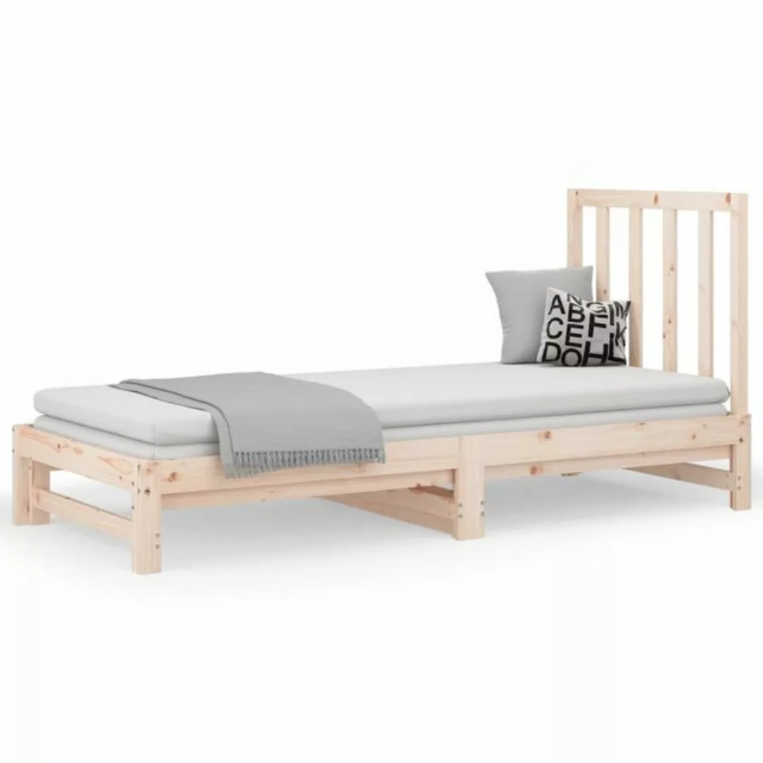 vidaXL Gästebett Gästebett Tagesbett Ausziehbar 2x90x200 cm Massivholz Kief günstig online kaufen