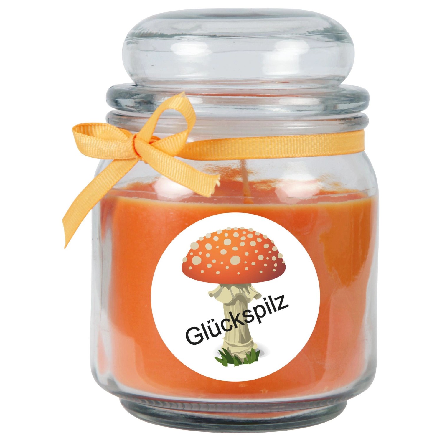 HS Candle Duftkerze & Glas Viel Glück Orange Honigmelone günstig online kaufen